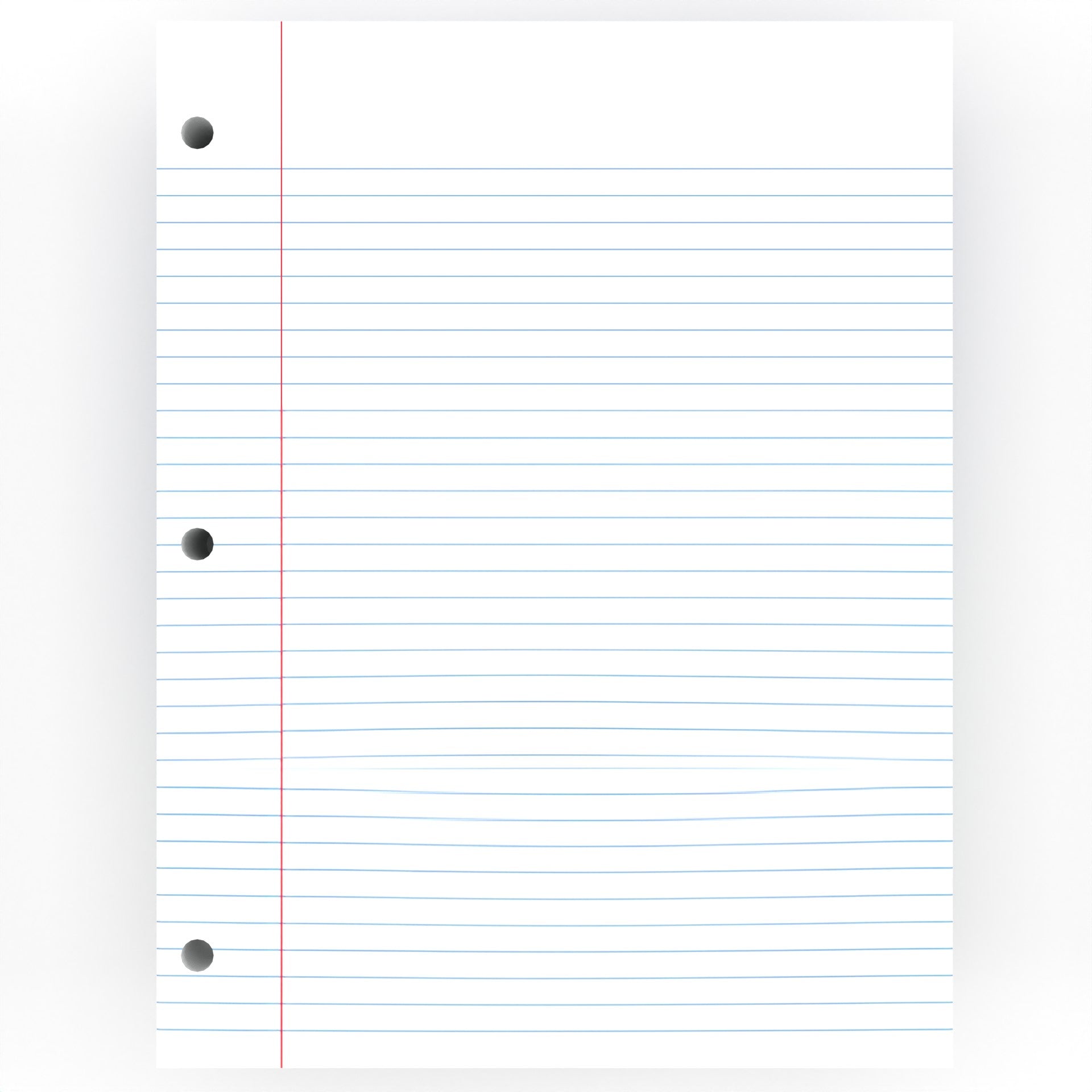 College-Ruled Filler Paper - White Loose-leaf, Fits Standard 3-Ring Binder, 200 Sheets