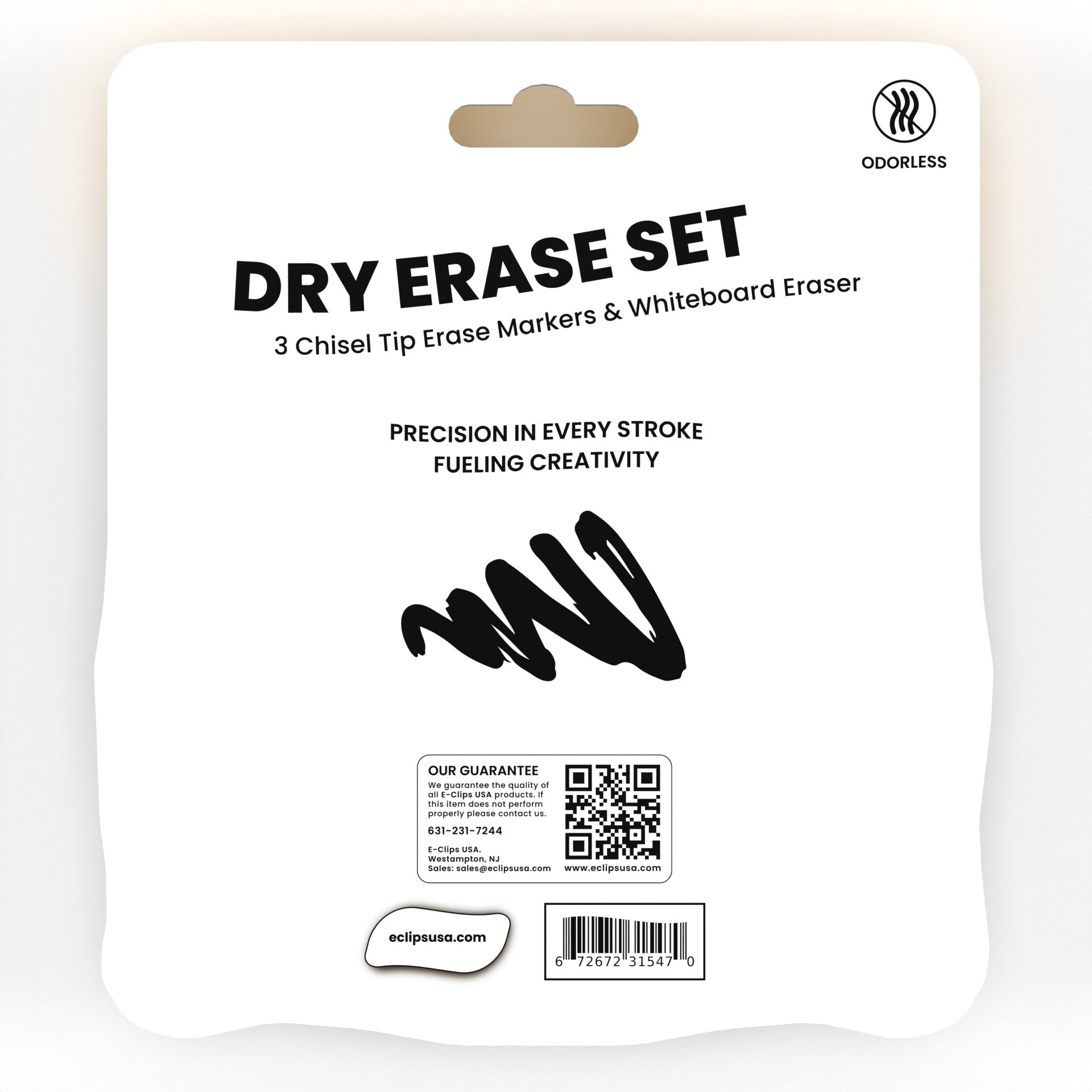Wholesale Dry Erase Markers - Set Of 3  Chisel-Tip Markers w/Eraser in Black - Bulk Case of 40 Sets