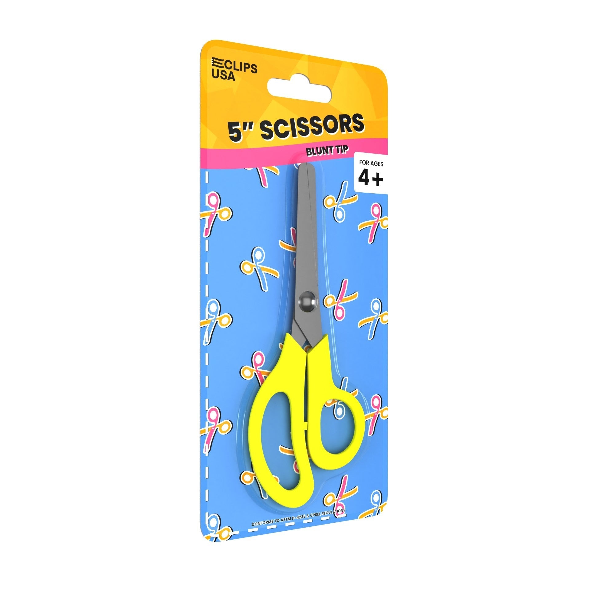 5" Wholesale Scissors - Blunt Tip for Young Elementary & Pre-K Students - Bulk Case of 48