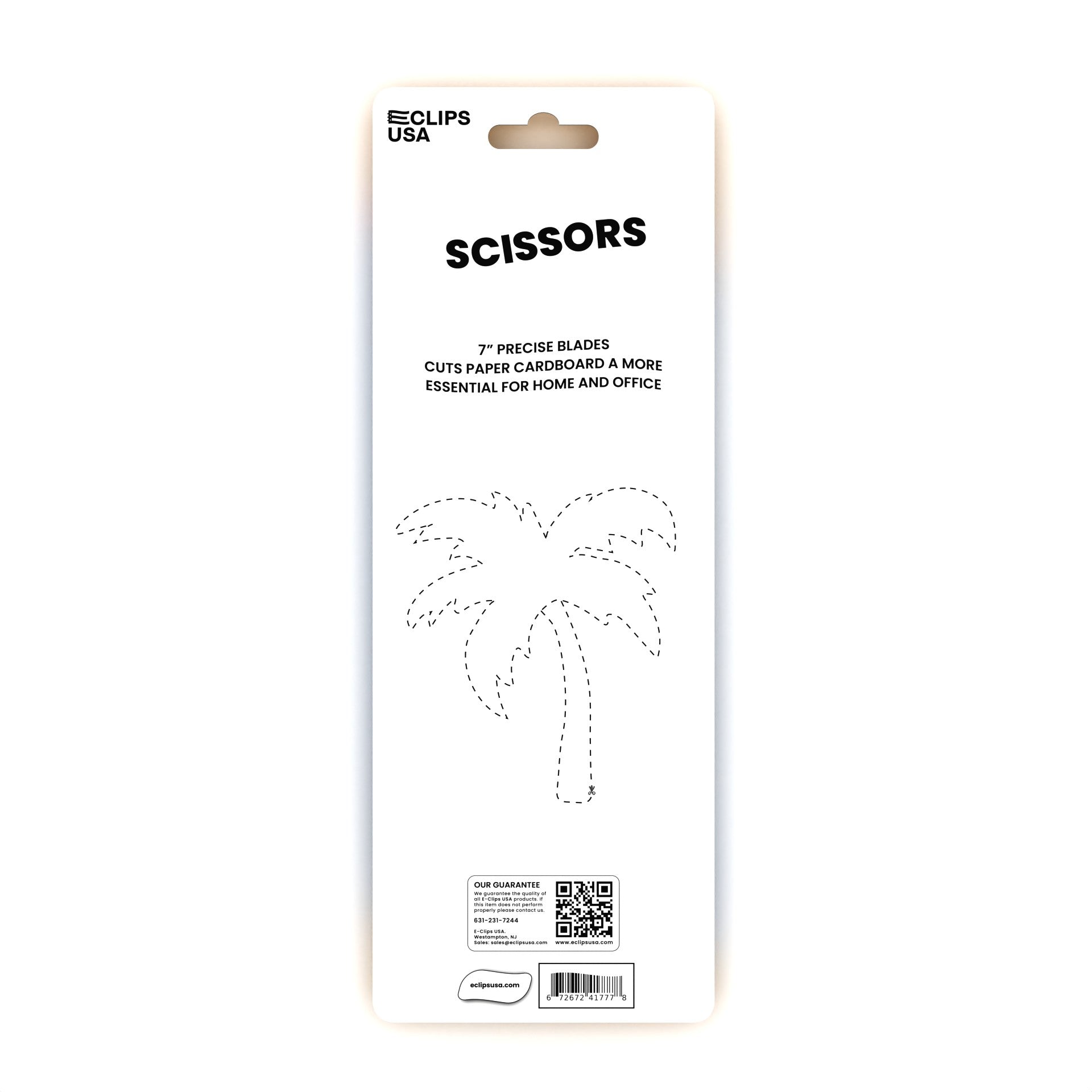 Multipurpose Scissors - 7 Inches, Pointed Tip, Soft Handle, Stainless Steel