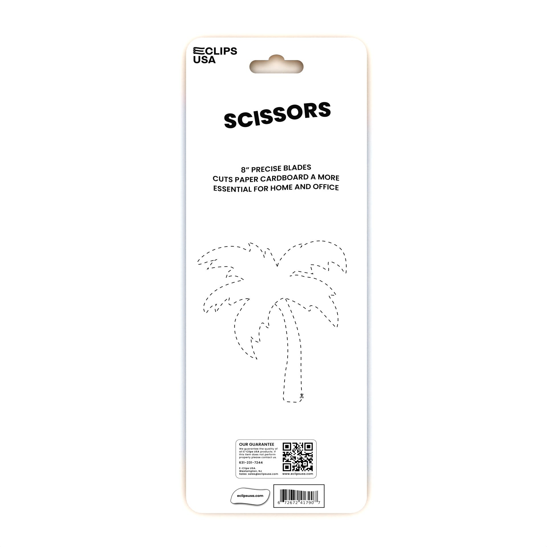 8 Inch Wholesale Scissors - Stainless Steel - Pointed Tip & Soft Handle - Bulk Case of 48