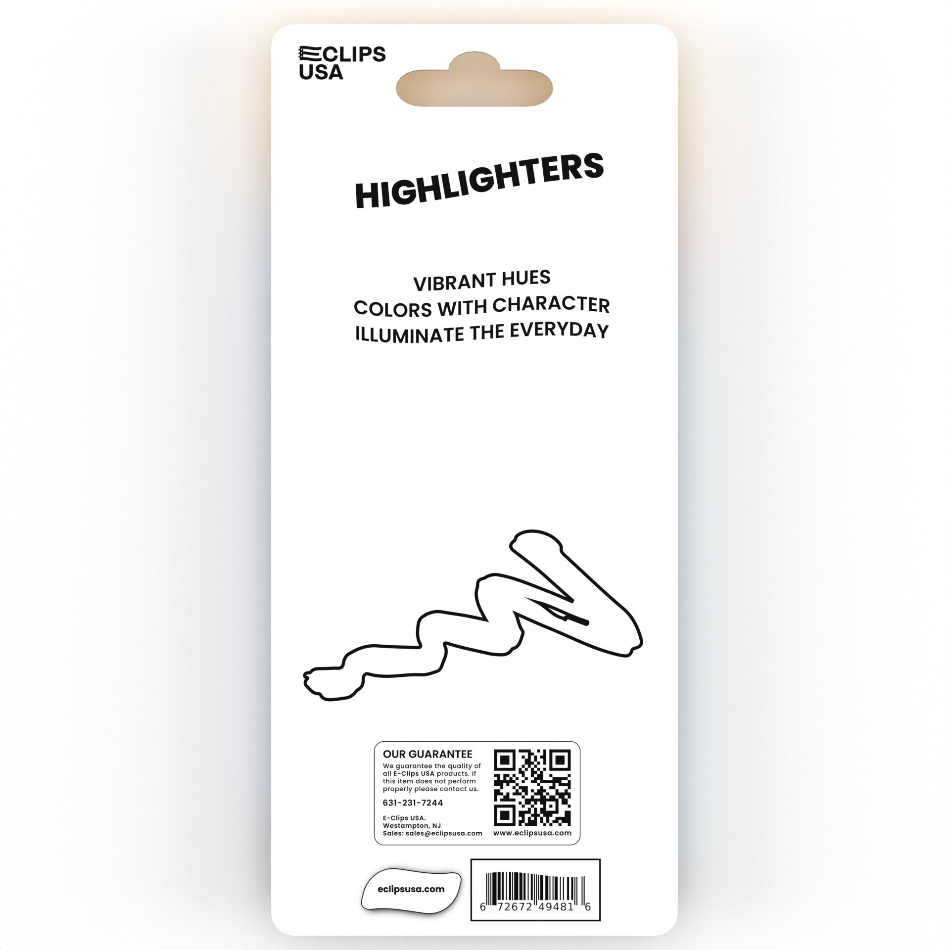 Fluorescent Highlighter Pen - Assorted Colors, 4 Pack, Fine-tip