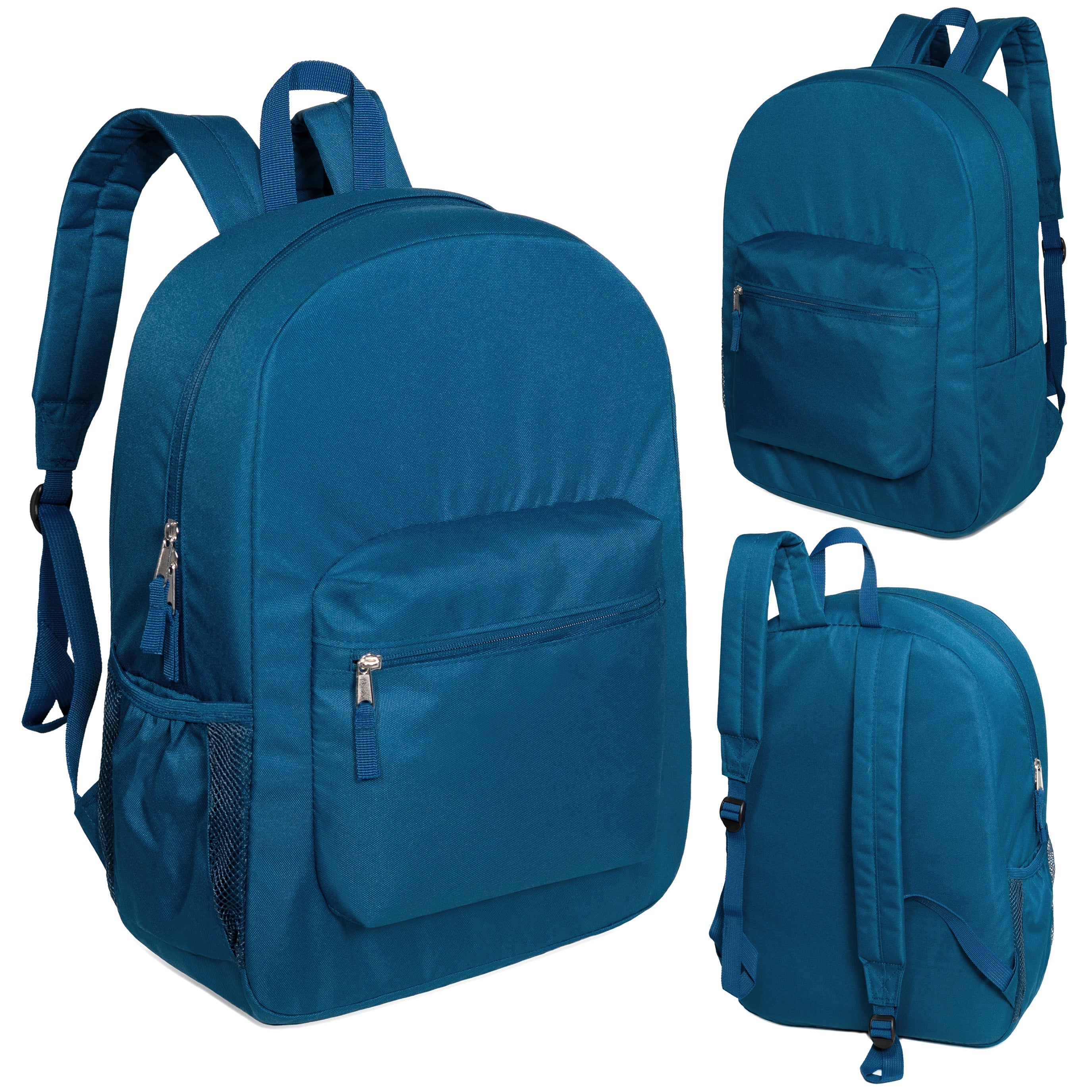 12 Wholesale 17" Padded Deluxe Backpacks & 12 Bulk School Supply Kits of Your Choice