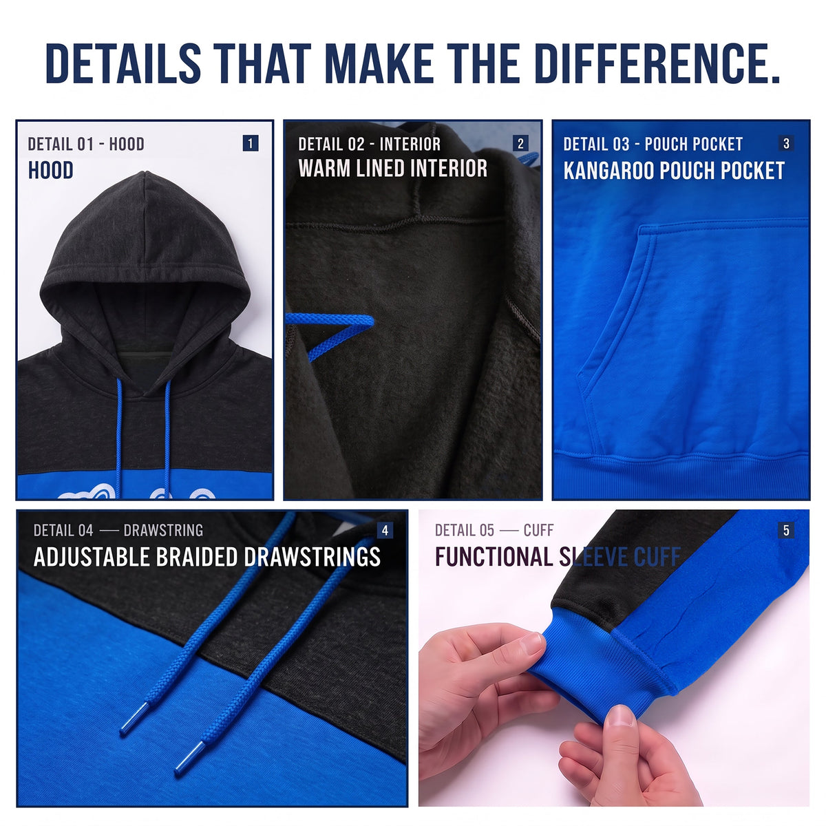 Winter Hoodie Virginia Assorted Sizes - Bulk Case of 12