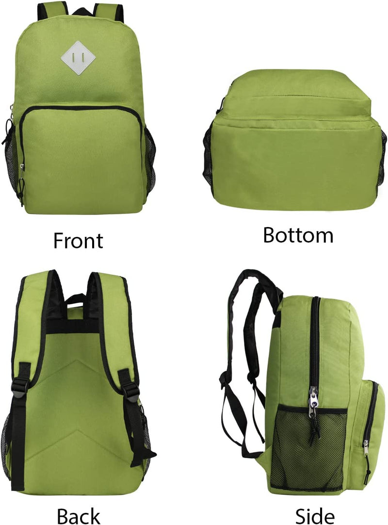 18 Piece Wholesale Deluxe School Supply Kit With 17" Backpack - Bulk Case of 12 Backpacks and Kits