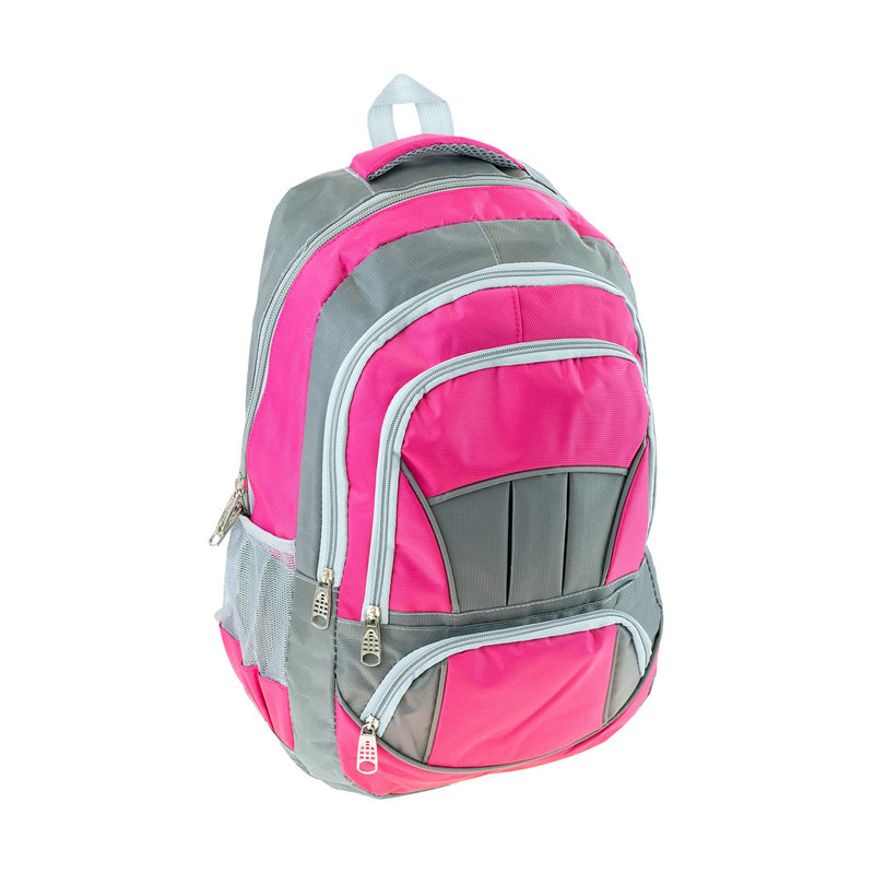 19" Durable Quality Premium Wholesale Backpack in 8 Assorted Colors - Bulk Case of 24