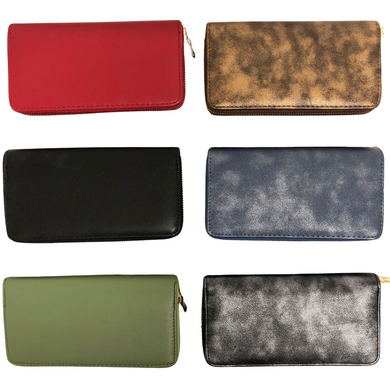 CLEARANCE WALLETS FOR WOMEN ASSORTED COLORS (CASE OF 36 - $2.00 / PIECE) - Wholesale Wallets for Women | SKU: 762-PEBBLE-36
