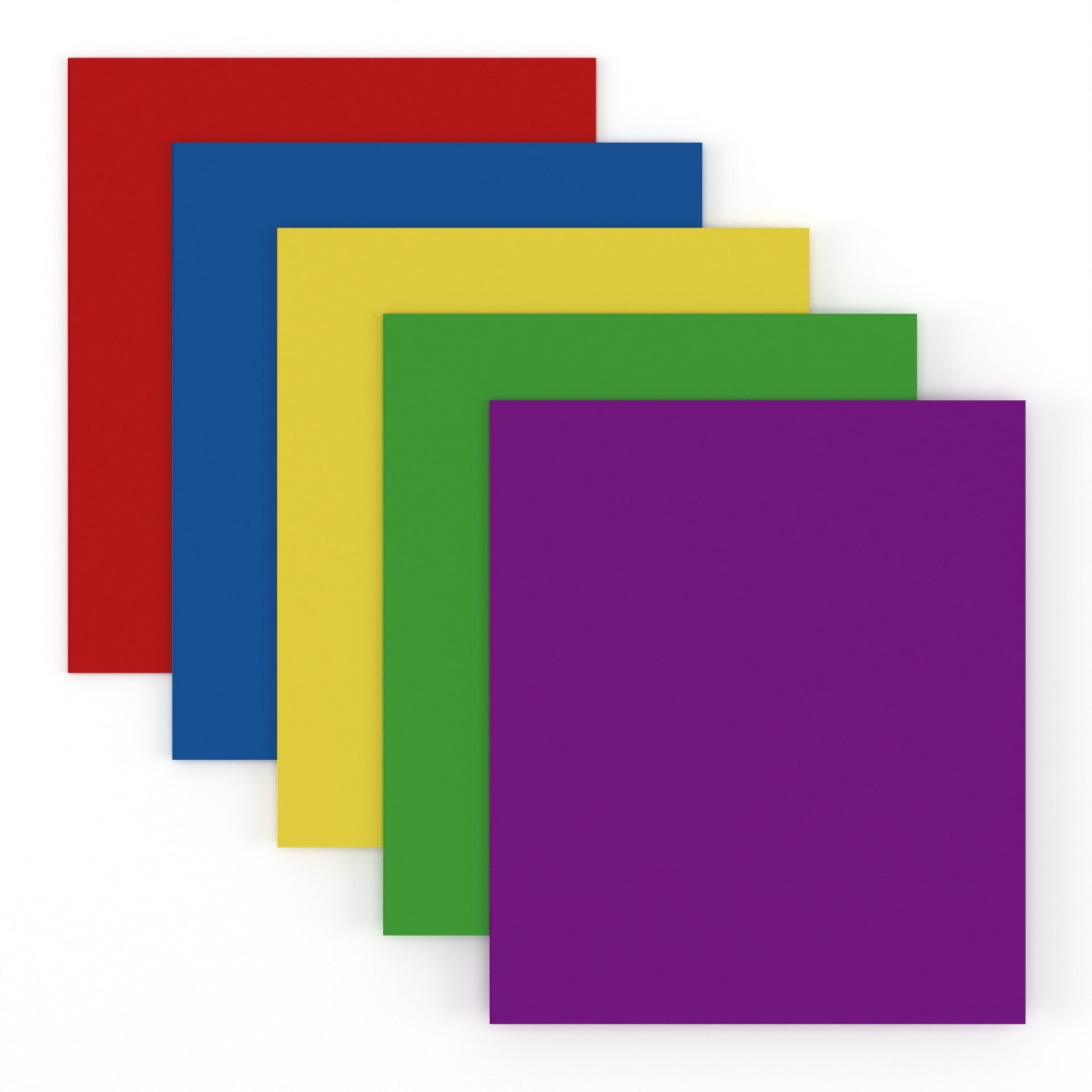 Wholesale Folders in 5 Assorted Colors for Back to School Students - Bulk Case of 100 Folders