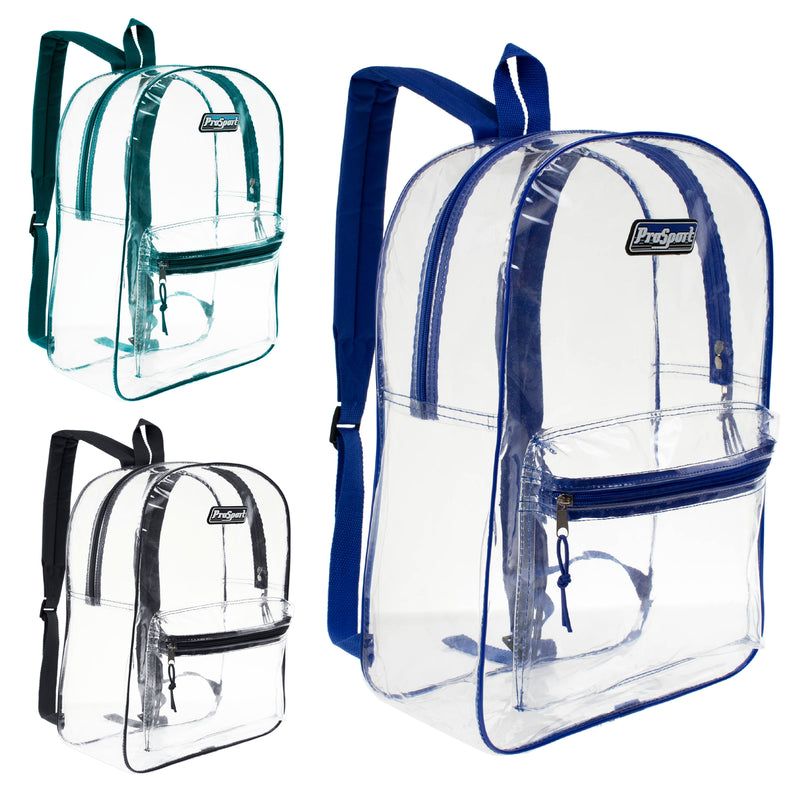 Wholesale 17 Inch Deluxe Backpack in 6 Assorted Colors - Case of 24