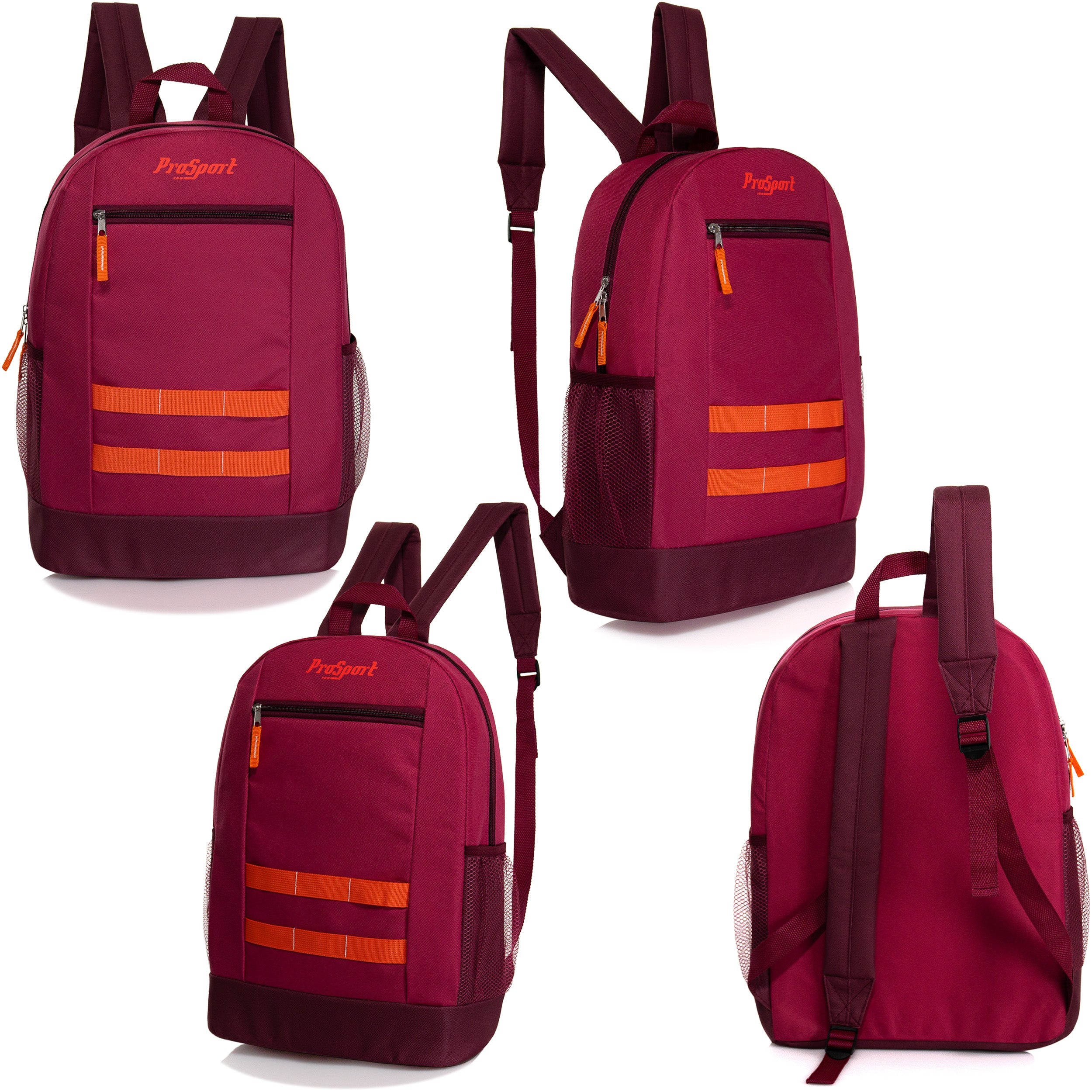 17" Bulk Backpacks for Boys and Girls In 4 Assorted Colors - Wholesale Case Of 24