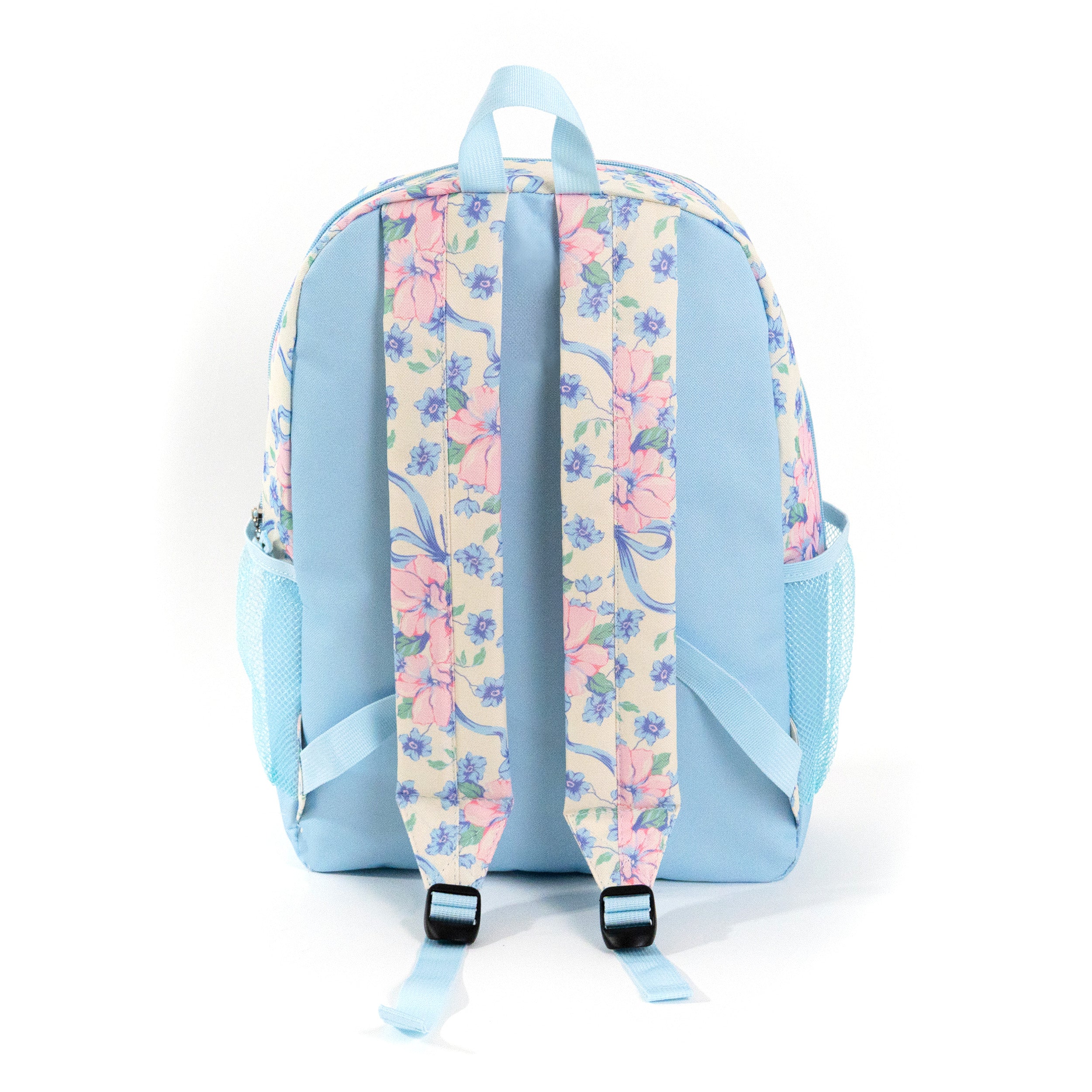 Wholesale School 17" Bungee Backpacks in 6 Prints - Side Pockets - Bulk Case of 24 Bookbags