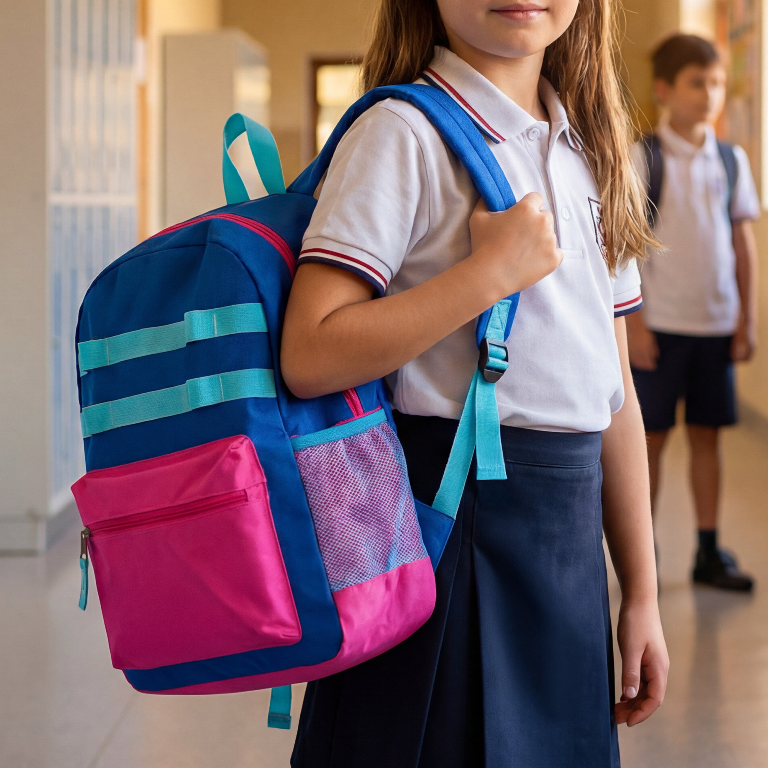 12 Wholesale 17" Backpacks in Assorted Colors and Prints & 12 Bulk School Supply Kits of Your Choice