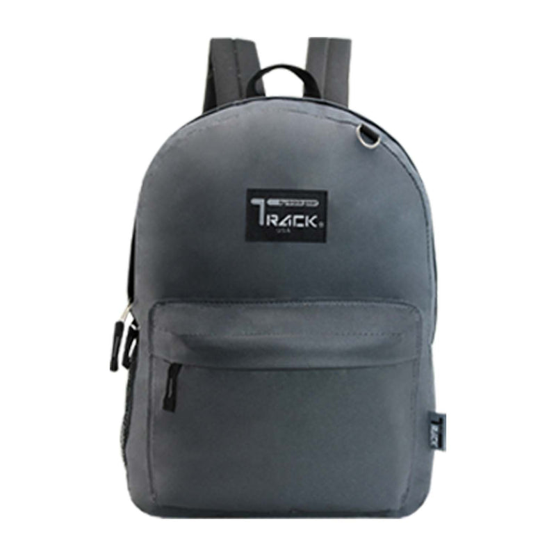 17" Kids Wholesale Backpacks In Charcoal Grey | Bulk Case of 24 Bookbags