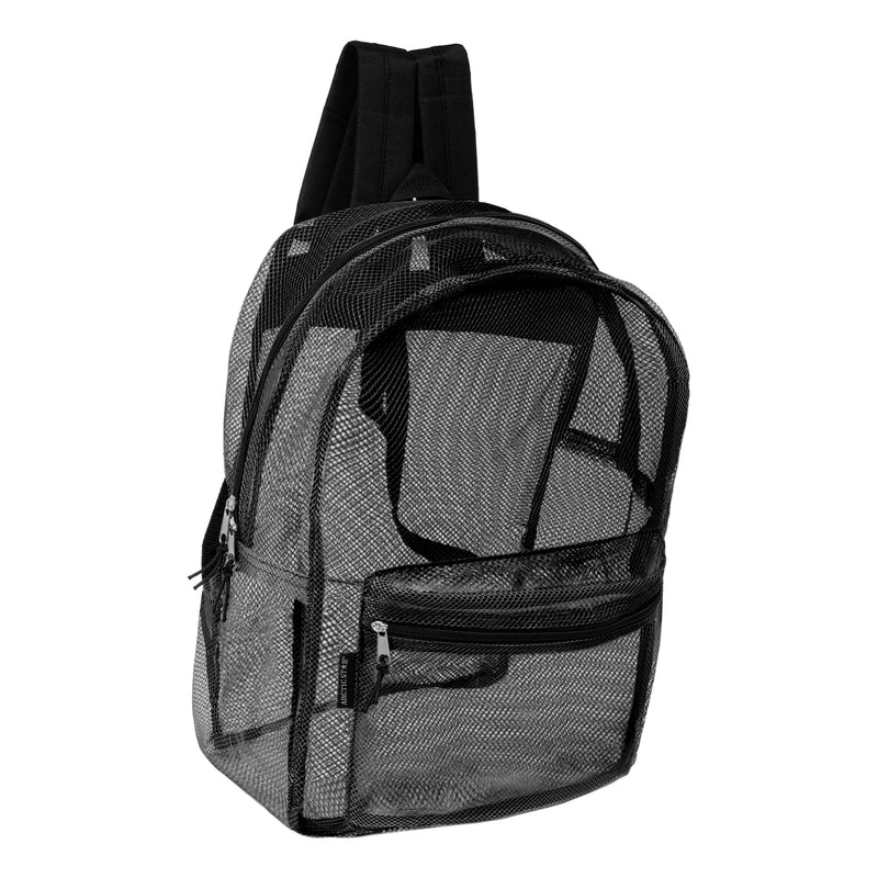 Mesh Wholesale Backpacks in 6 Assorted Colors - Case of 24 Bookbags