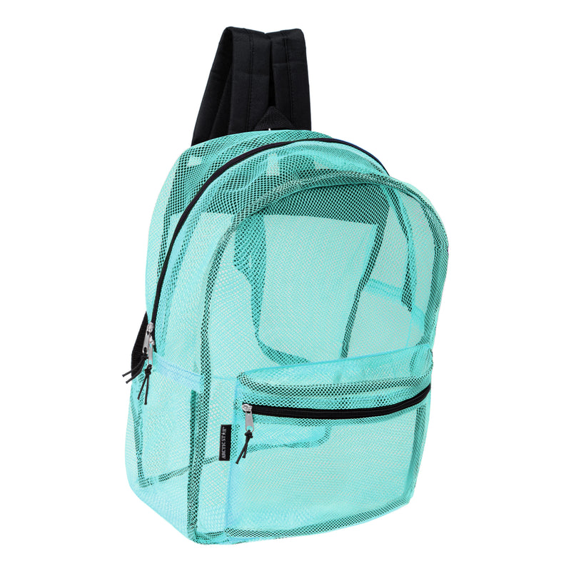 Mesh Wholesale Backpacks in 6 Assorted Colors - Case of 24 Bookbags