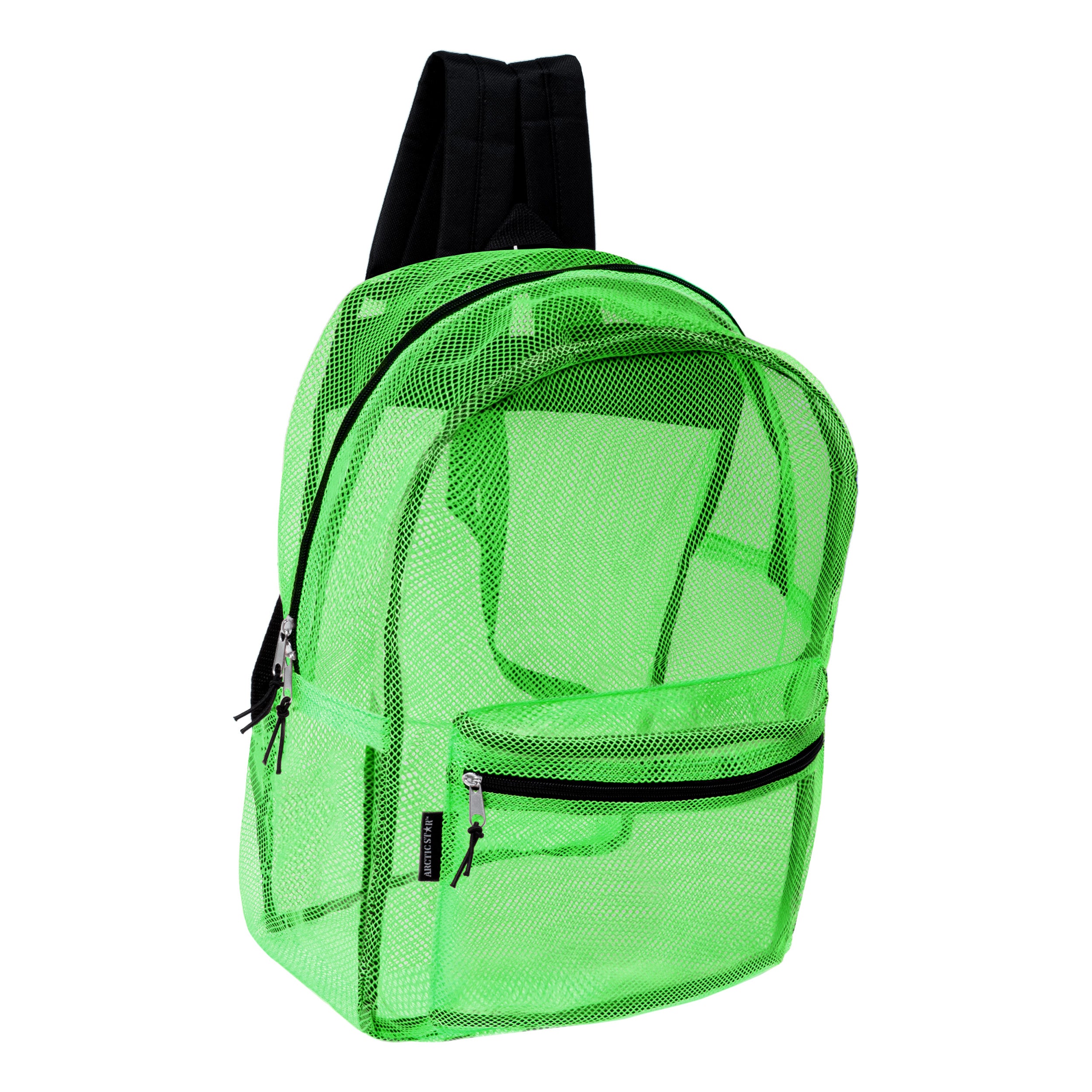 Mesh Wholesale Backpacks in 6 Assorted Colors - Case of 24 Bookbags