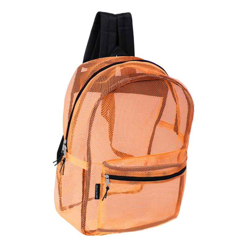 Mesh Wholesale Backpacks in 6 Assorted Colors - Case of 24 Bookbags