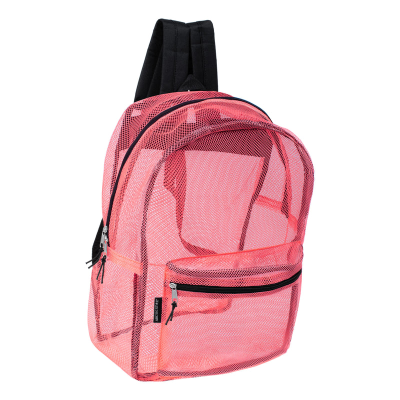 Mesh Wholesale Backpacks in 6 Assorted Colors - Case of 24 Bookbags