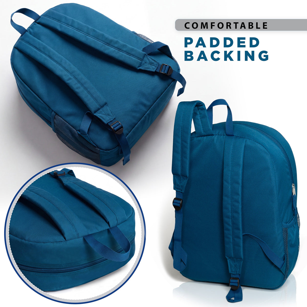 12 Padded Premium Quality 17" Backpacks & Your Choice of 12 Bulk Hygiene Kits - Wholesale Care Package: Homeless, Emergency, Charity