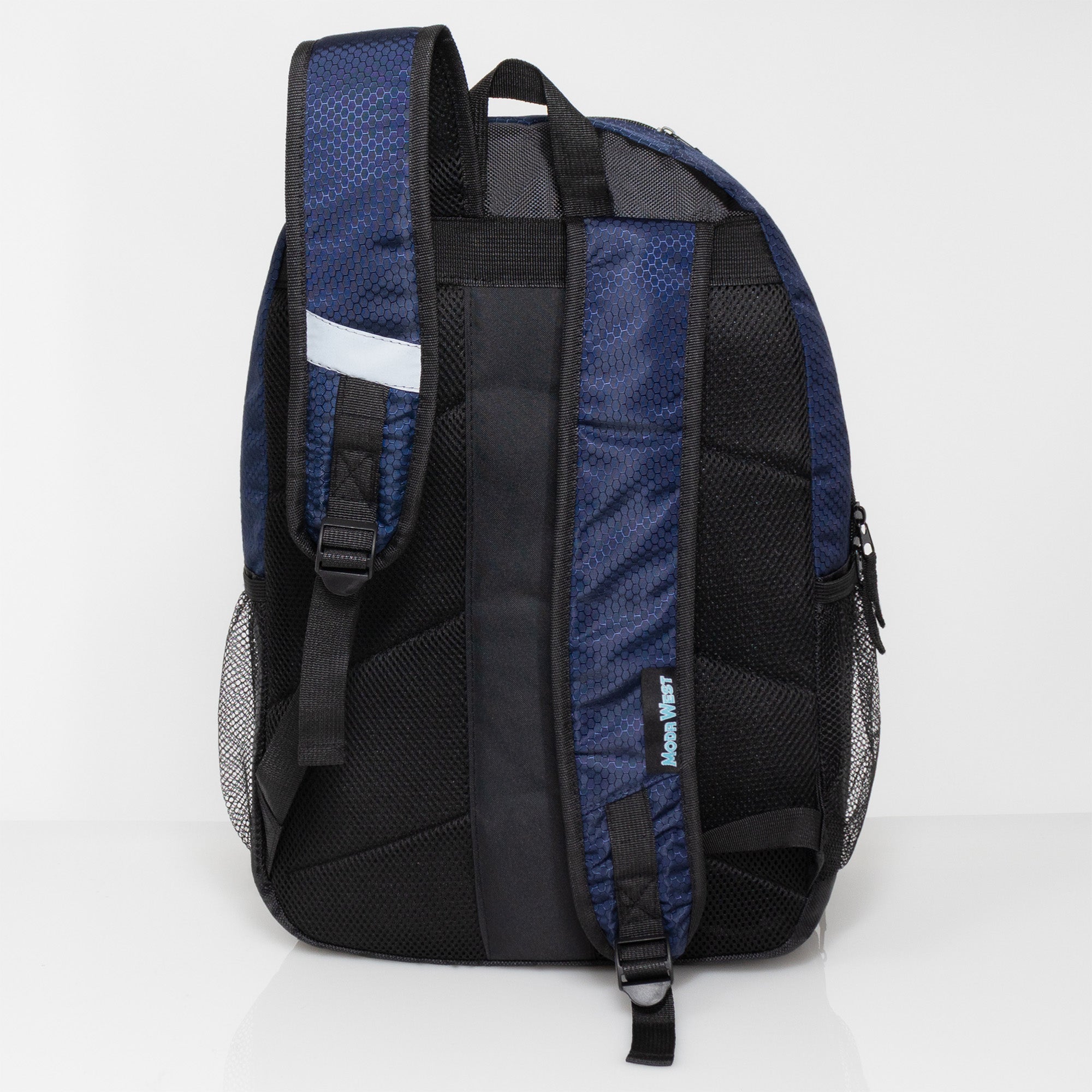 18" Premium Padded Back Wholesale Nylon Backpack with Laptop Pocket & Organizer - Bulk Case of 24