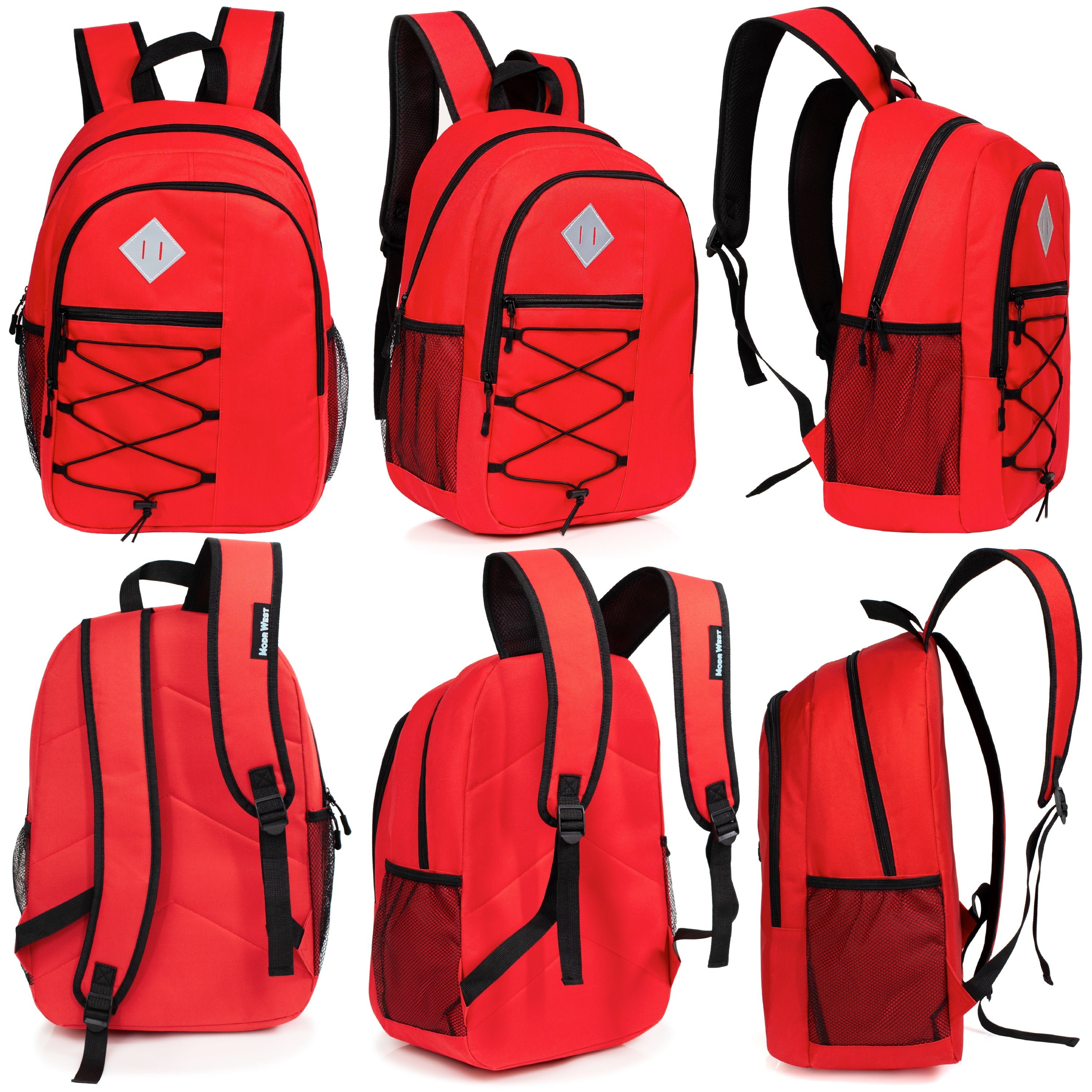 18" Deluxe Wholesale Backpack in 11 Colors Padded Back - Bulk Case of 24
