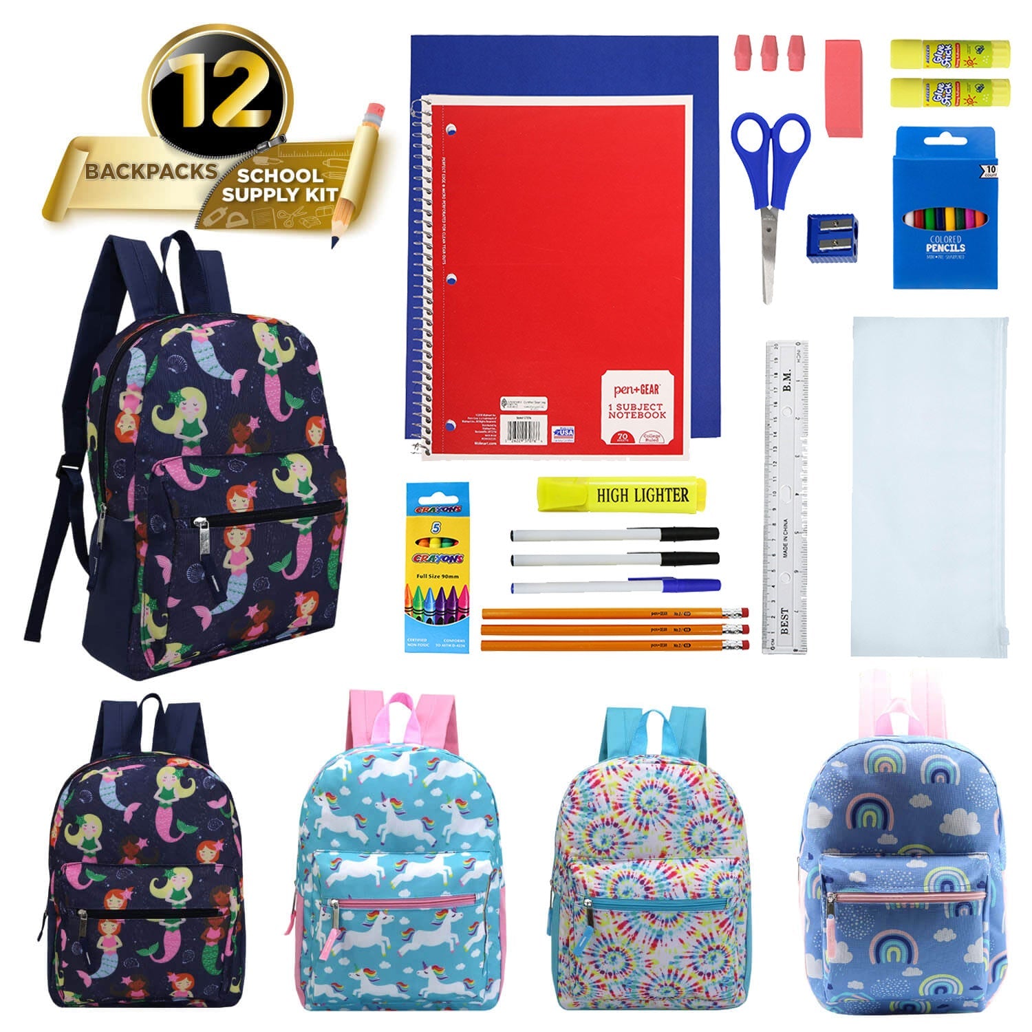 Wholesale 15" Elementary School Backpacks & Bulk School Supply Kits Wholesale 15" Elementary School Backpacks & Bulk School Supply Kits