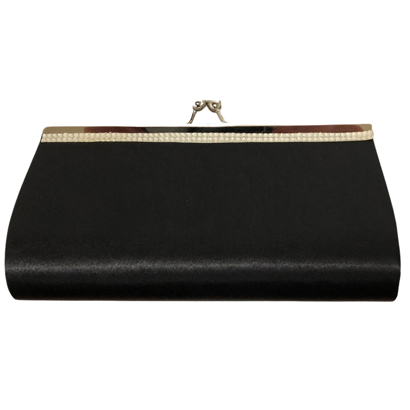 CLEARANCE EVENING BAG IN BLACK (CASE OF 48 - $1.50 / PIECE)  Wholesale Black Evening Bag SKU: EB1020-SOL-BLACK-48