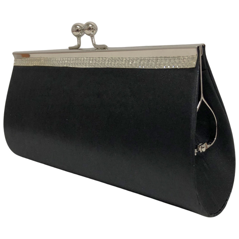 CLEARANCE EVENING BAG IN BLACK (CASE OF 48 - $1.50 / PIECE)  Wholesale Black Evening Bag SKU: EB1020-SOL-BLACK-48