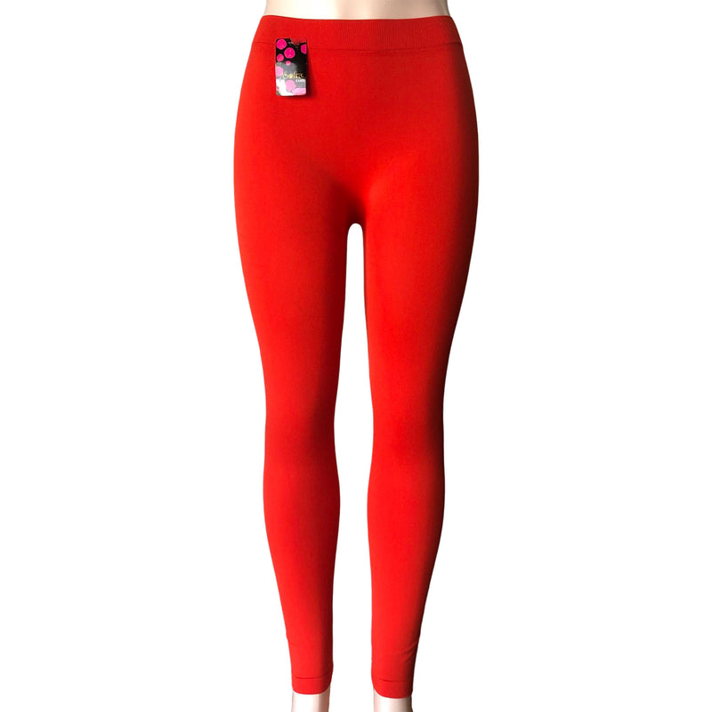 CLEARANCE LEGGINGS (CASE OF 60 - $1.25 / PIECE) - Wholesale Lightweight Leggings in Red SKU: EX900-RED-60