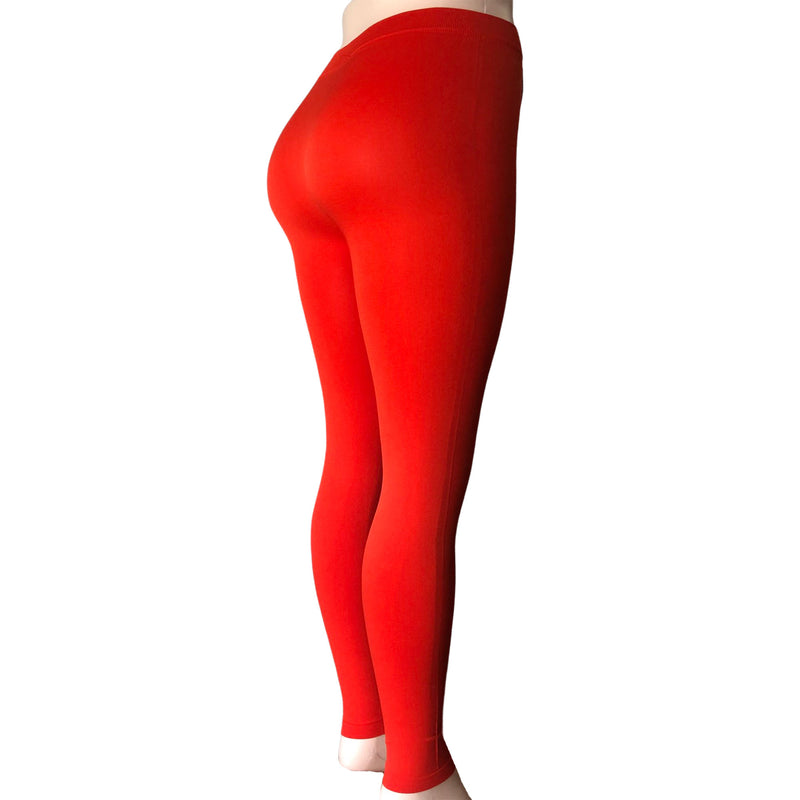 CLEARANCE LEGGINGS (CASE OF 60 - $1.25 / PIECE) - Wholesale Lightweight Leggings in Red SKU: EX900-RED-60