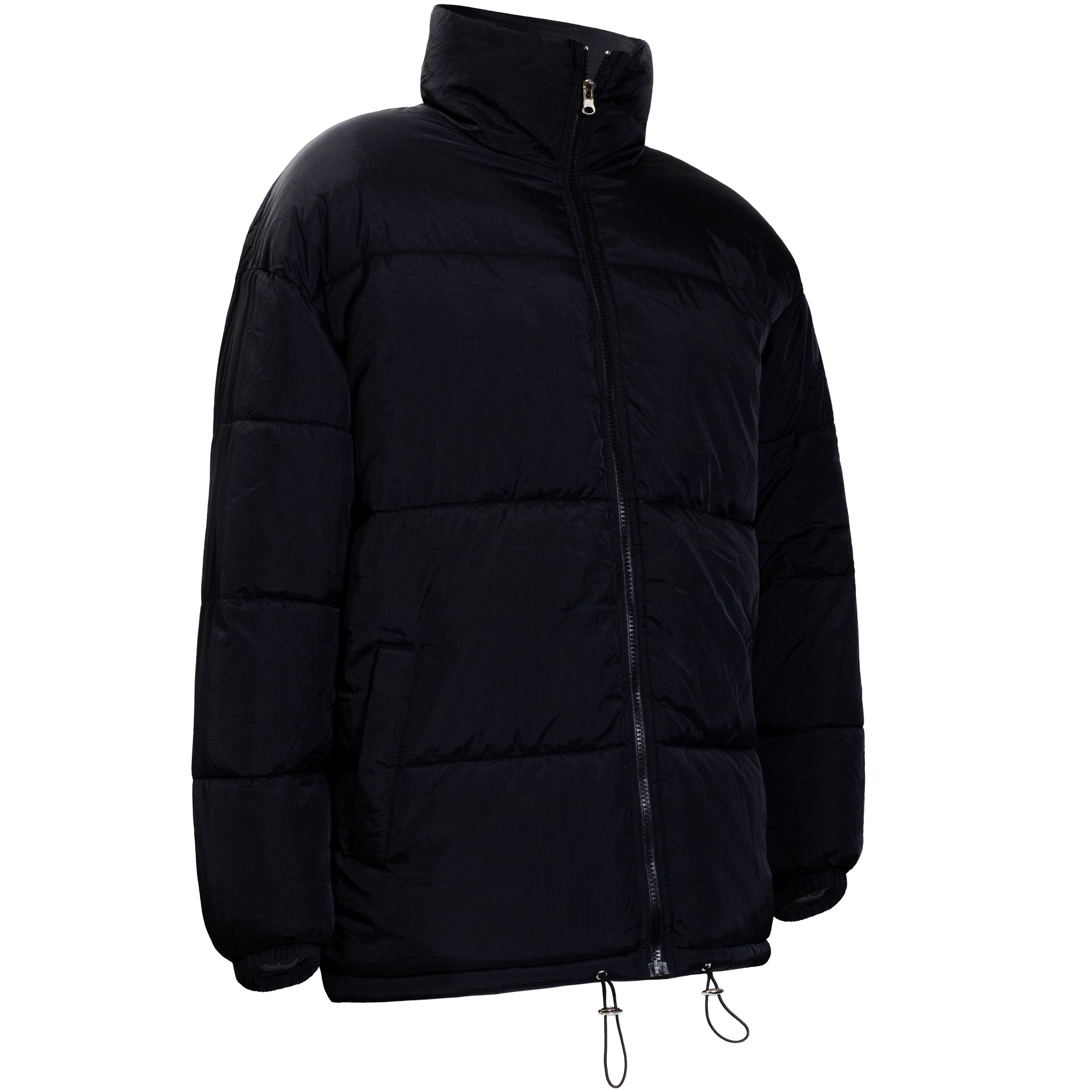 Men's Warm Winter Wholesale Coats in Black (Large Sizes Only) - Bulk Case of 12 Winter Jackets