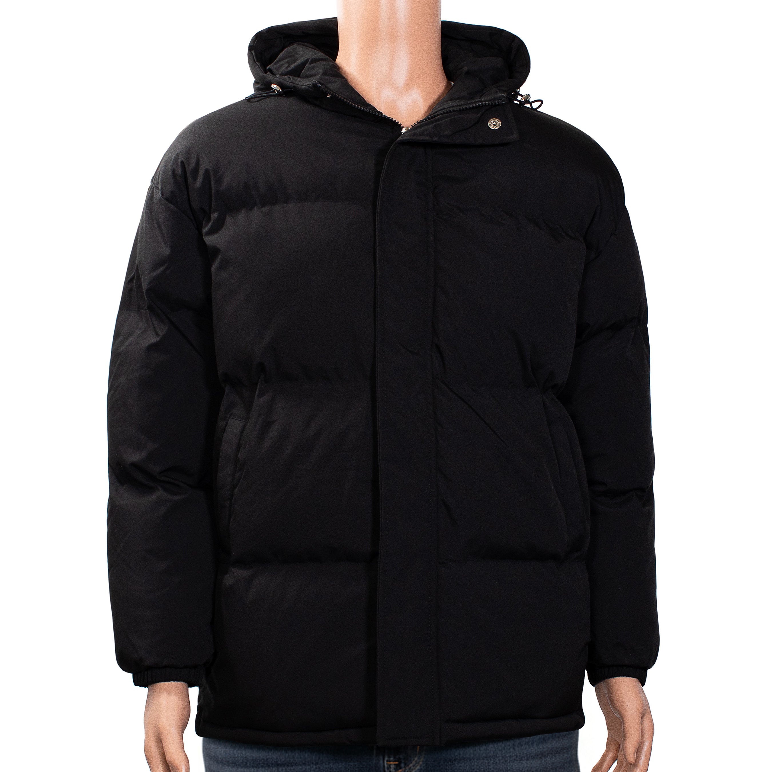 Men's Warm Hooded Winter Wholesale Coats in Black & Assorted Sizes (Large Sizes Only) - Bulk Case of 12 Winter Jackets