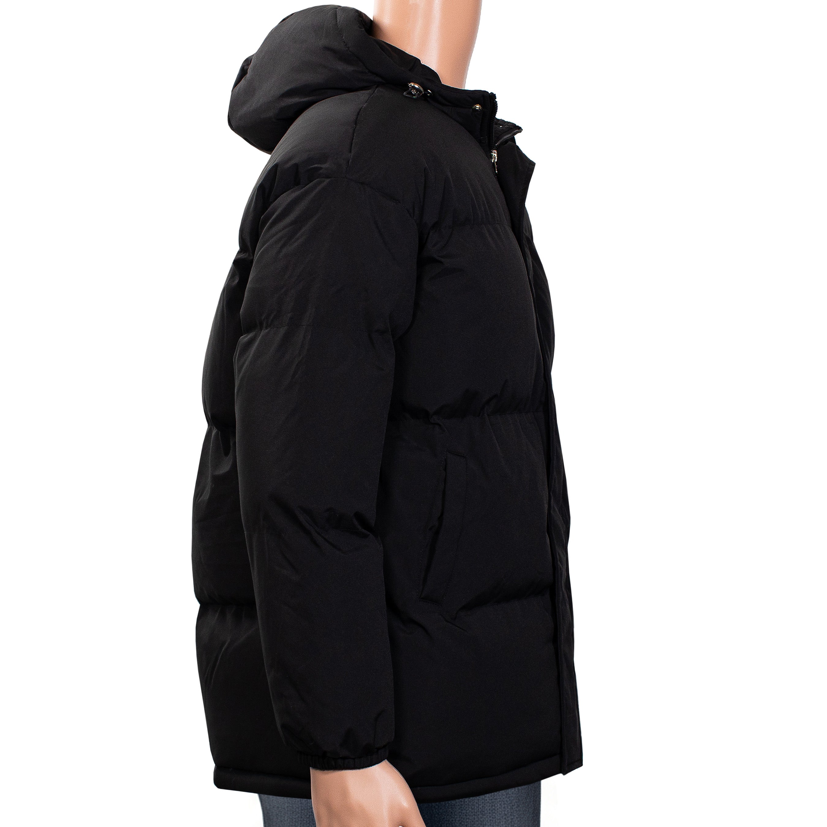 Men's Warm Hooded Winter Wholesale Coats in Black & Assorted Sizes (Large Sizes Only) - Bulk Case of 12 Winter Jackets