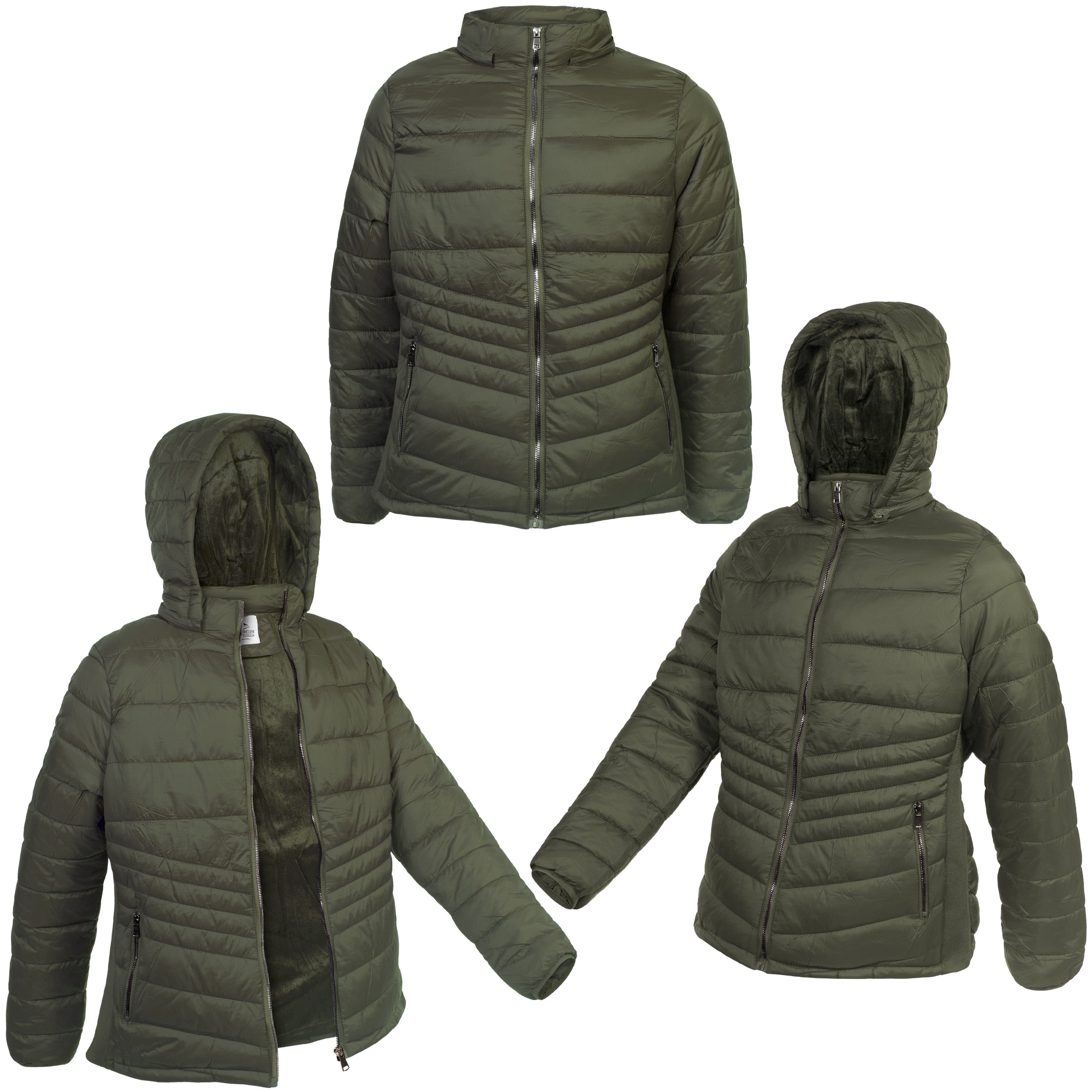 Women's Black Puffer Wholesale Coats in Assorted Colors & Plus Sizes - Bulk Case of 18 Jackets