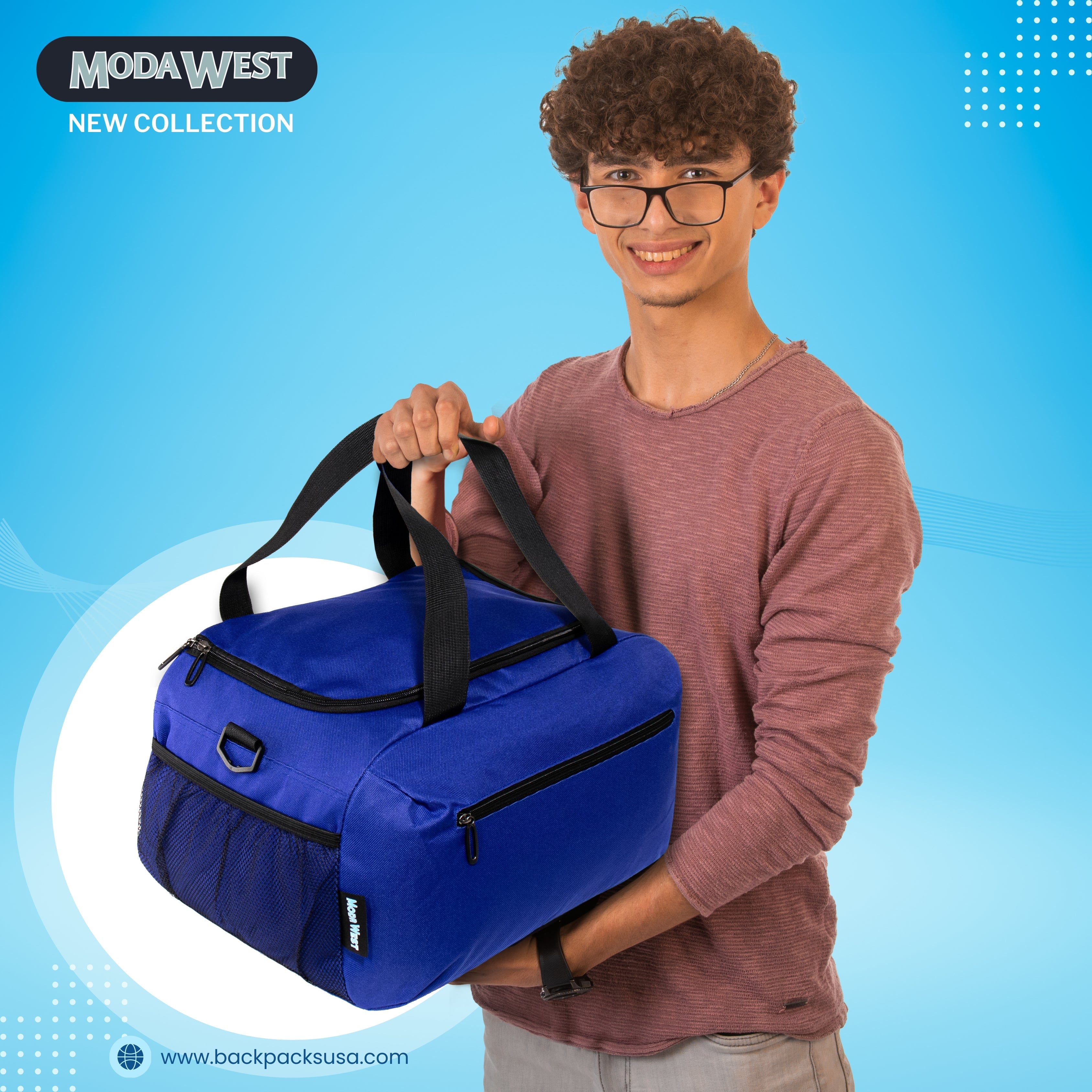 24" Wholesale Duffle Bag in 5 Assorted Colors  - Bulk Case of 12