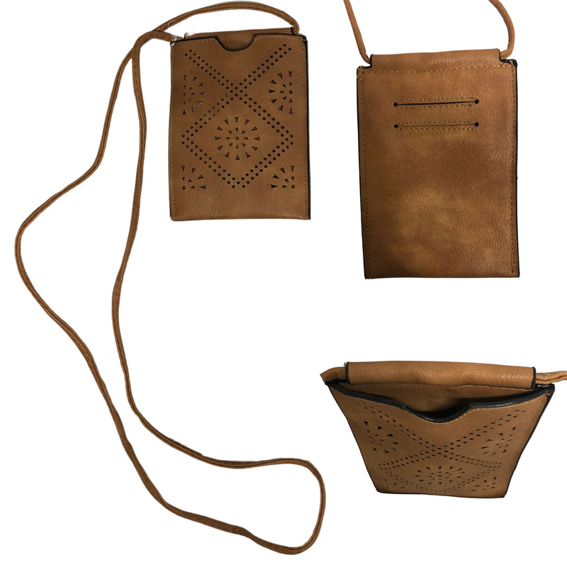 CLEARANCE CROSSBODY BAG POUCH (CASE OF 48 - $1.75 / PIECE)  Wholesale Crossbody Bag in Assorted Colors SKU: M186-LASER-48