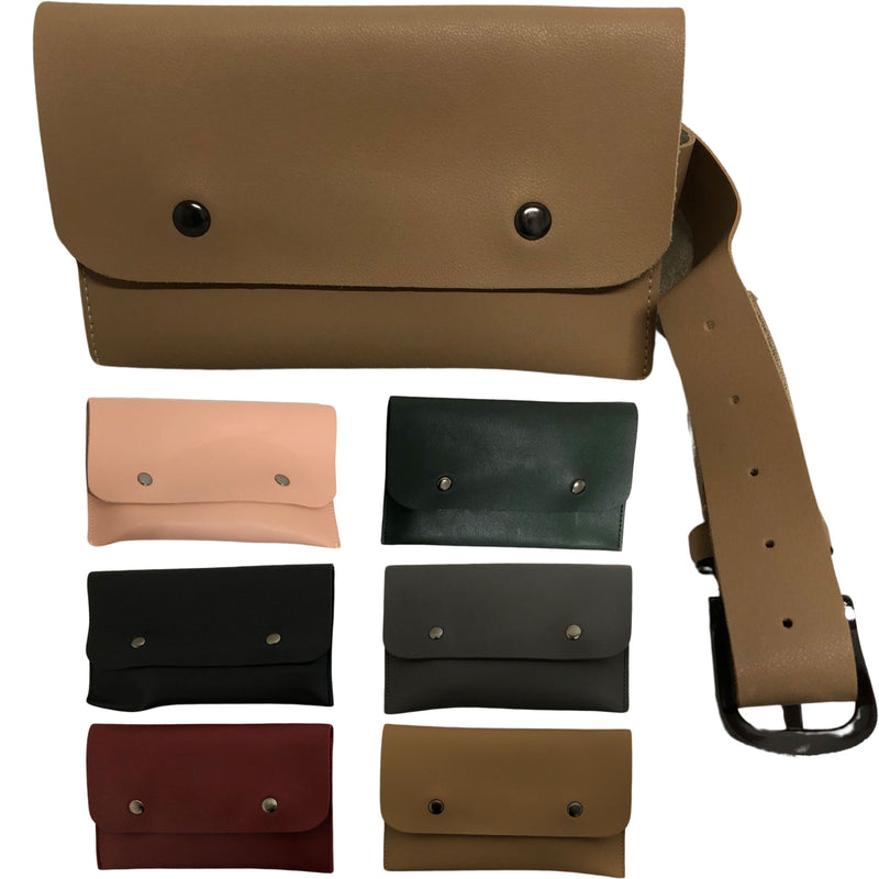 CLEARANCE BELT BAGS ASSORTED COLORS (CASE OF 48 - $1.50 / PIECE) - Bulk Wholesale Belt Bags SKU: M307-2-48
