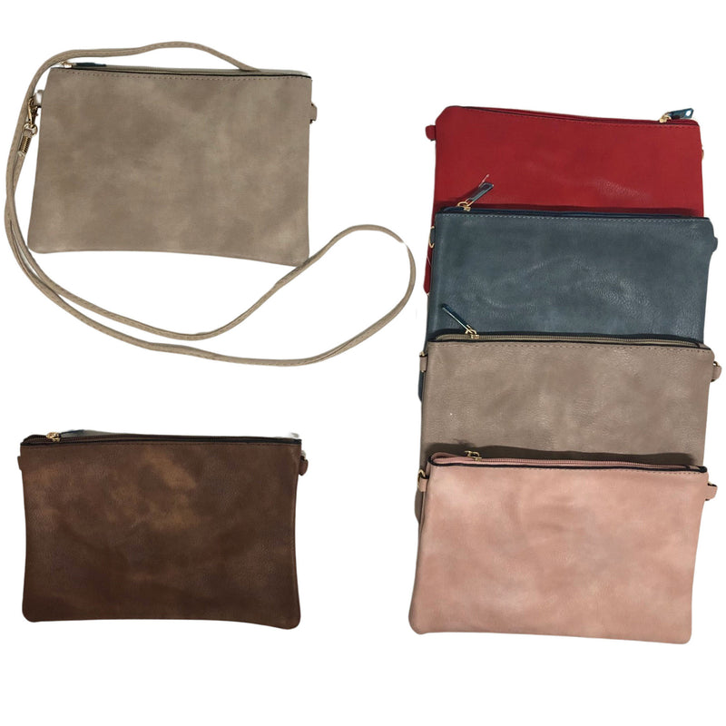 CLEARANCE CROSSBODY ENVELOPE BAG (CASE OF 36 - $2.00 / PIECE)  Wholesale Crossbody Envelope Bag in Assorted Colors SKU: M407-F-LT-36