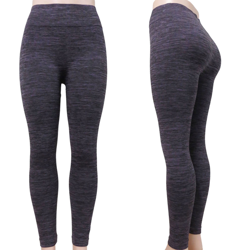 CLEARANCE LEGGINGS (CASE OF 72 - $1.50 / PIECE) - Space Dye Performance Leggings in Assorted Colors SKU: P1501F-ASSORTED COLORS-72