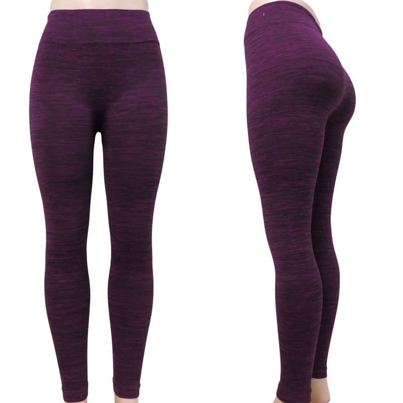 CLEARANCE LEGGINGS (CASE OF 72 - $1.50 / PIECE) - Space Dye Performance Leggings in Assorted Colors SKU: P1501F-ASSORTED COLORS-72