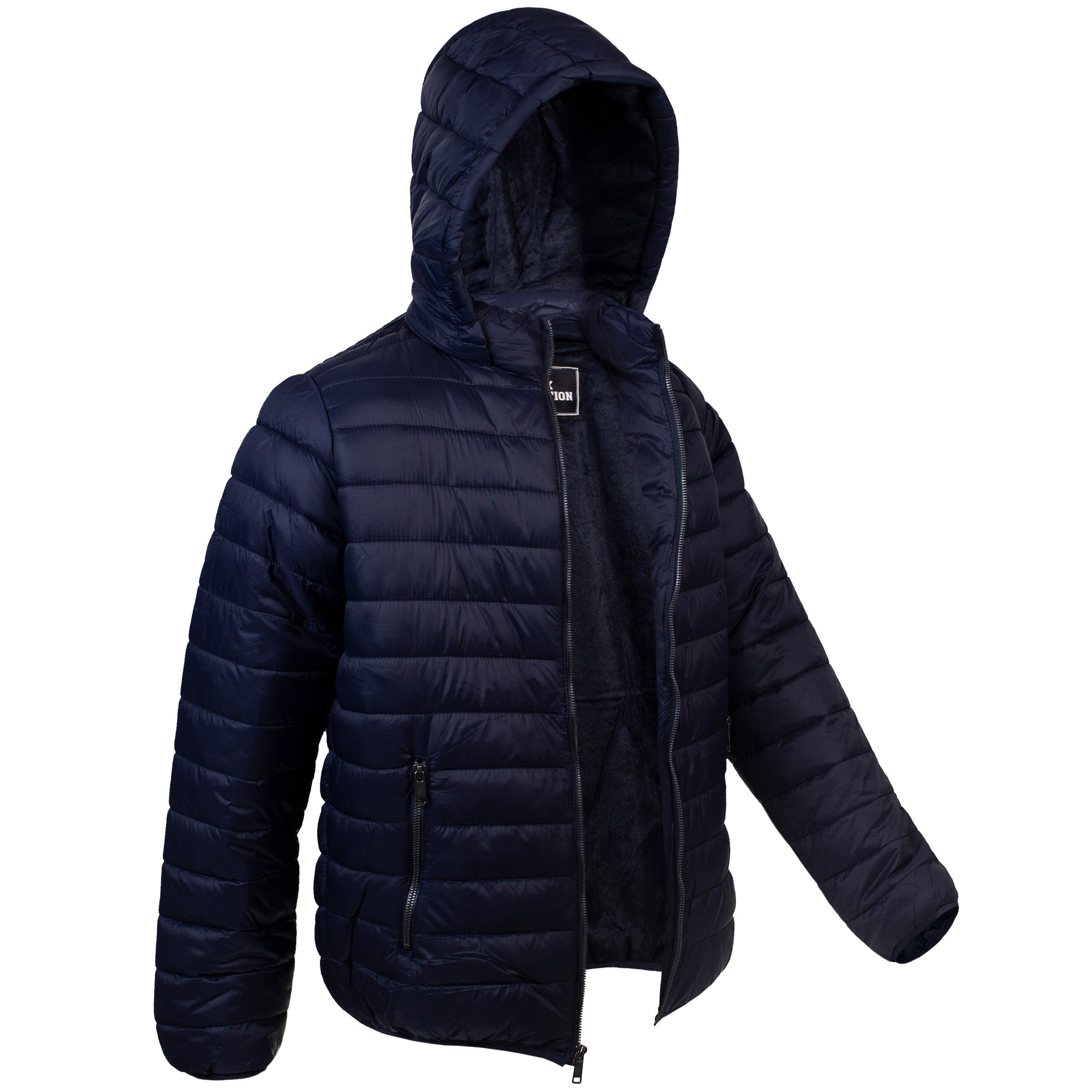 Men's Hooded Warm Winter Wholesale Coats in Assorted Colors & Sizes - Bulk Case of 12 Winter Jackets