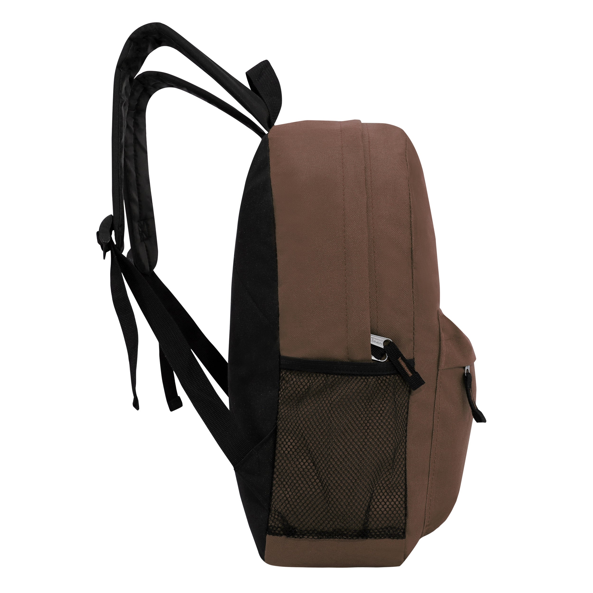 17" Classic Kids Wholesale Backpacks in Brown | Bulk Case of 24 Bookbags