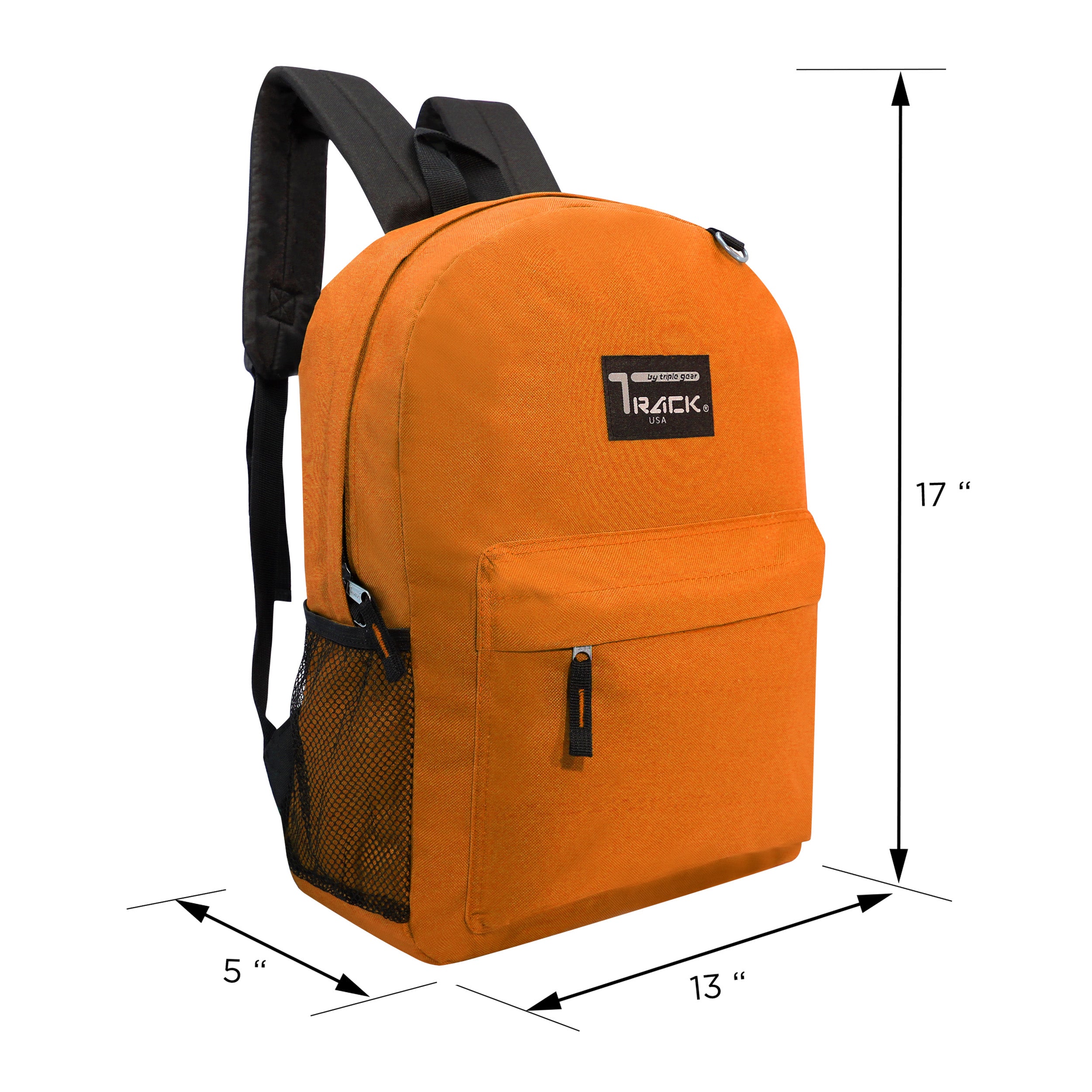 17" Kids Wholesale Backpacks in Orange | Bulk Case of 24 Bookbags
