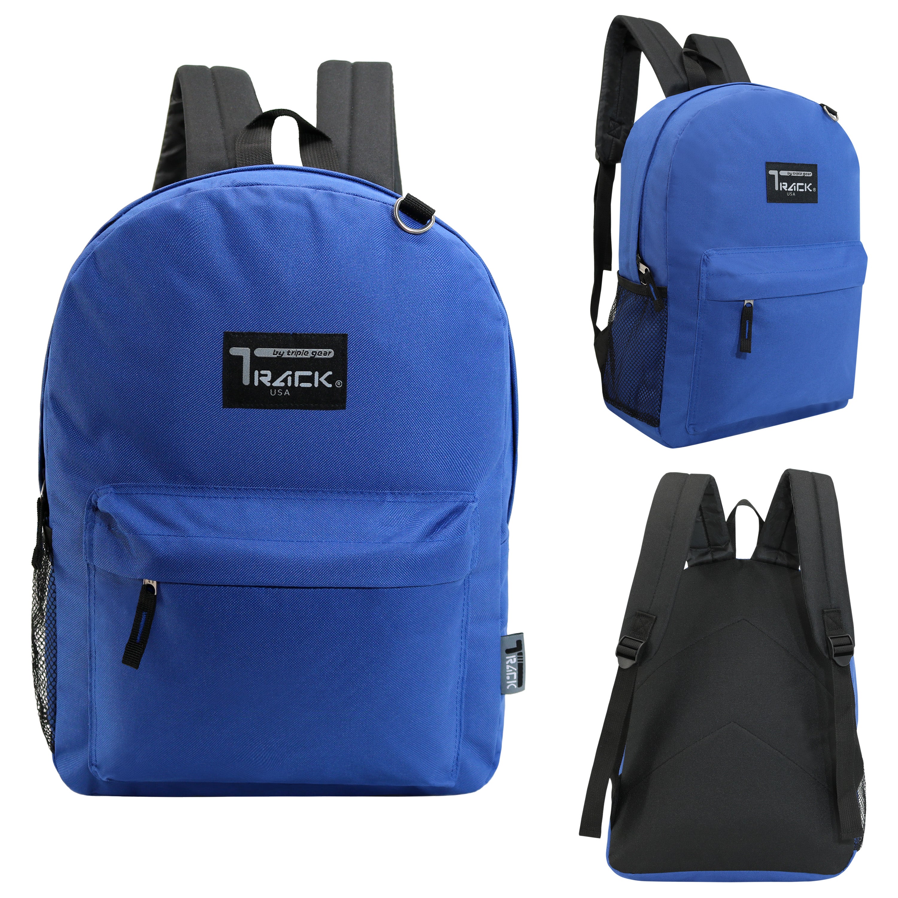 17" Kids Wholesale Backpacks in Royal Blue | Bulk Case of 24 Bookbags