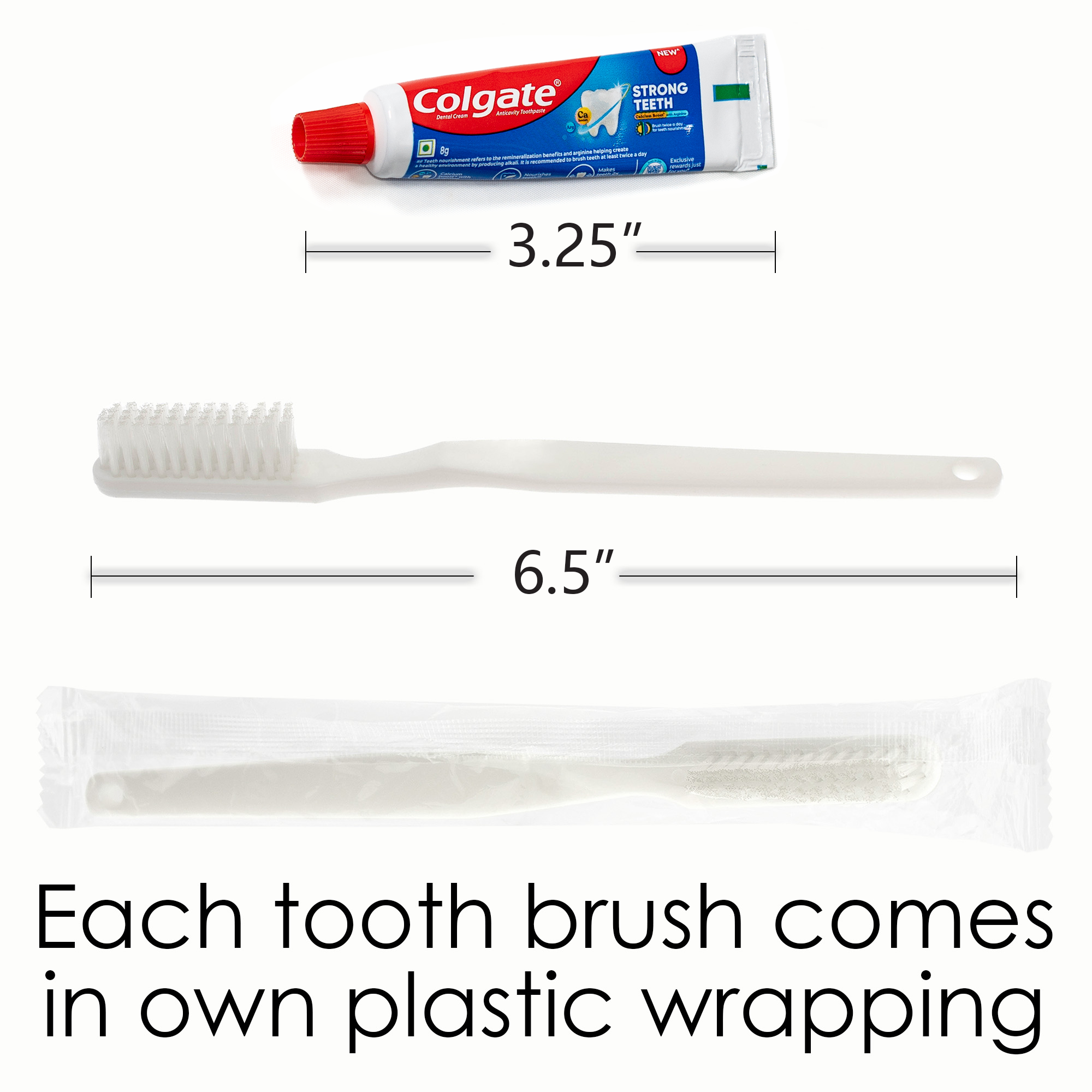 9 Piece Biovida Deluxe Wholesale Hygiene Kits With Colgate Toothpaste - Bulk Toiletry Case of 96