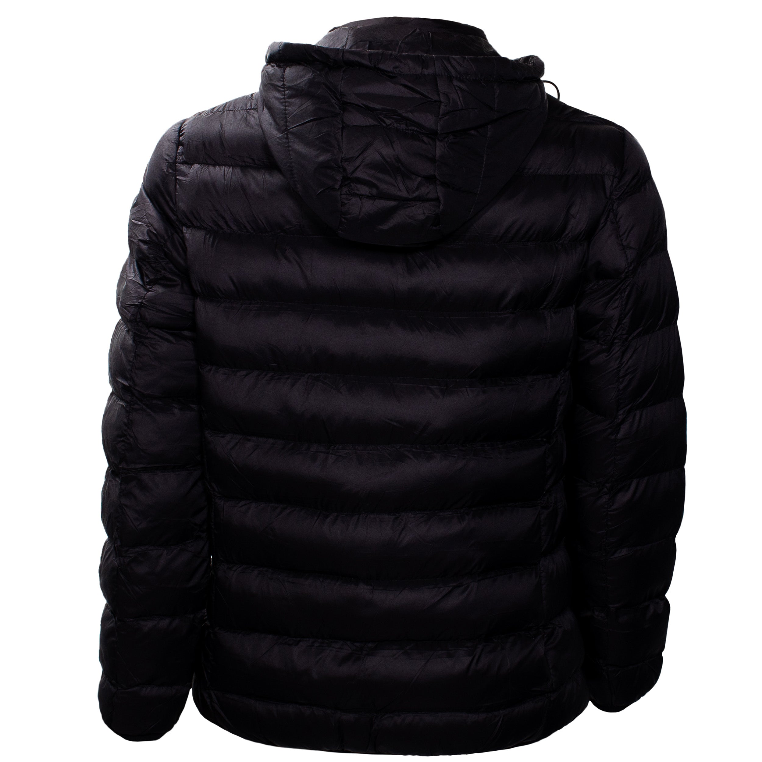 Men's Hooded Warm Winter Wholesale Coats in Black in Assorted Sizes - Bulk Case of 12 Winter Jackets