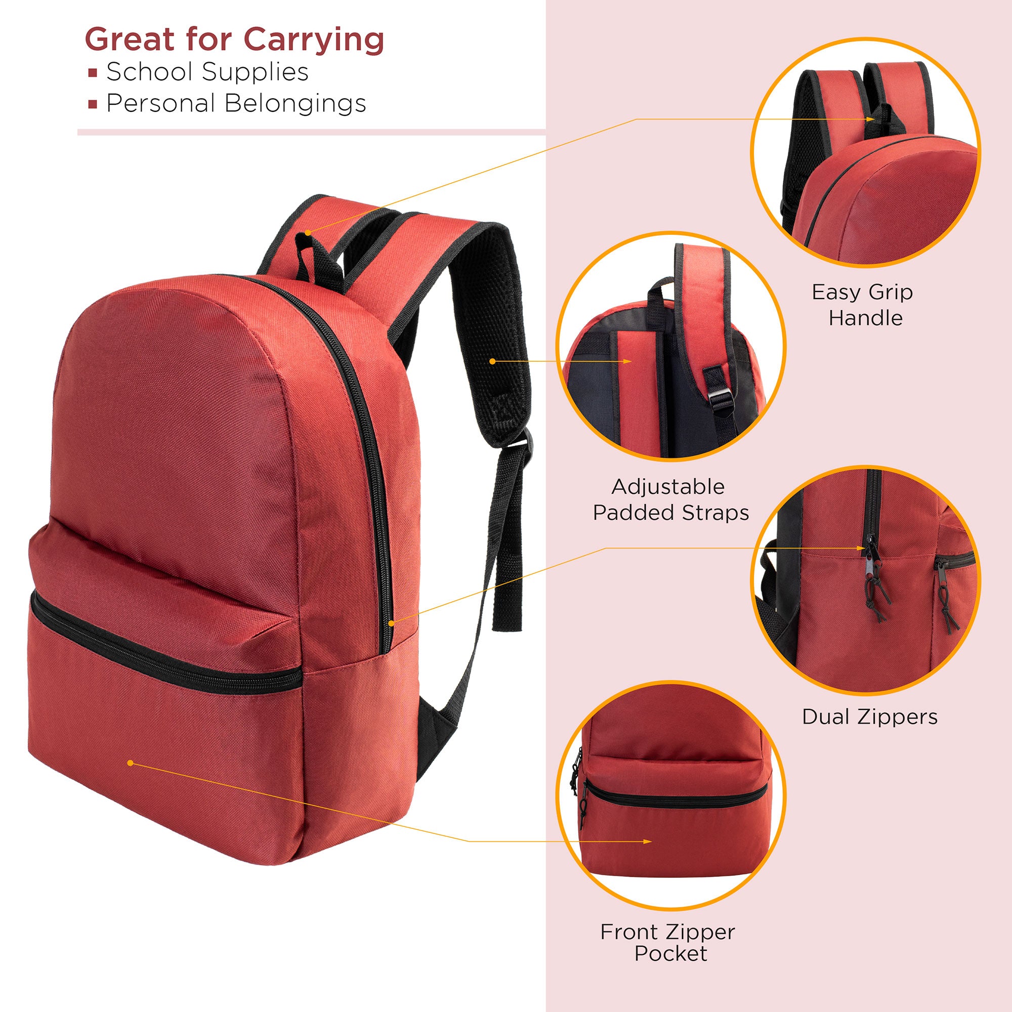 17 inch wholesale backpacks with free shipping under $5