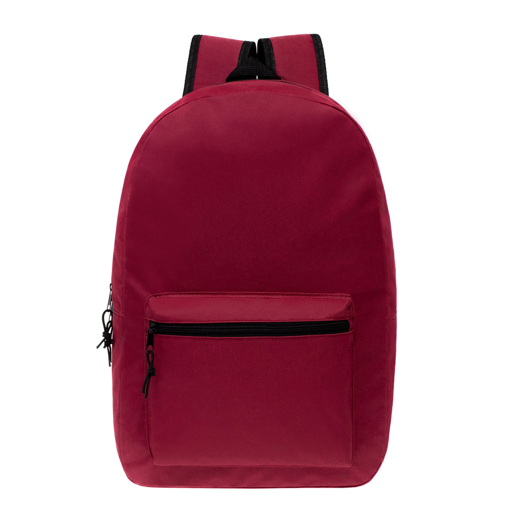 17 Kids Basic Wholesale Backpack in 12 Colors - Bulk Case of 24 Backp