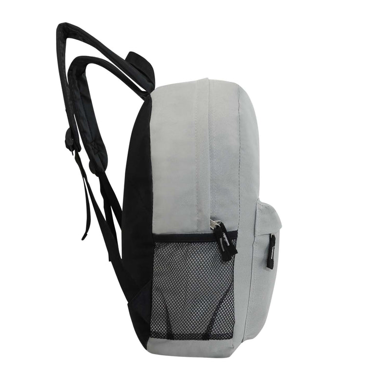 gray wholesale 17 inch kids backpacks for school
