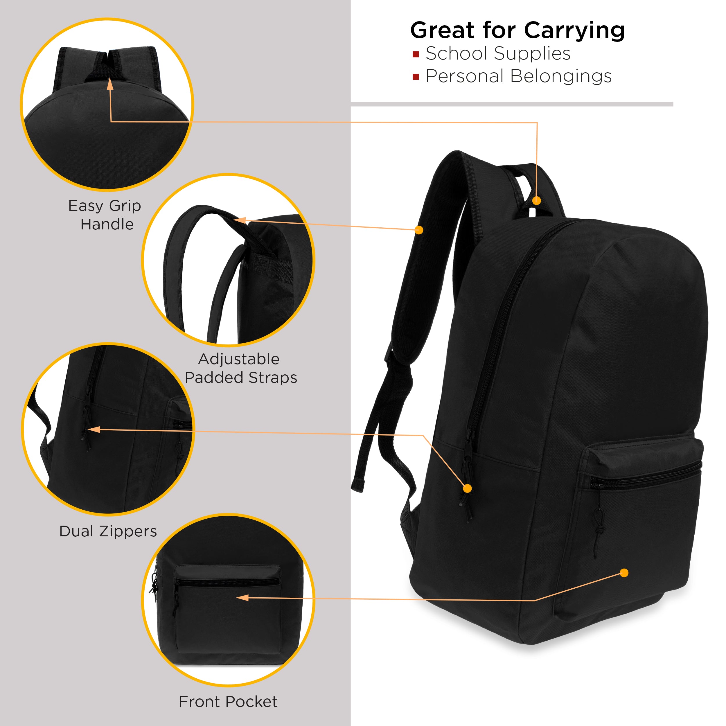 cheap price black wholesale backpack